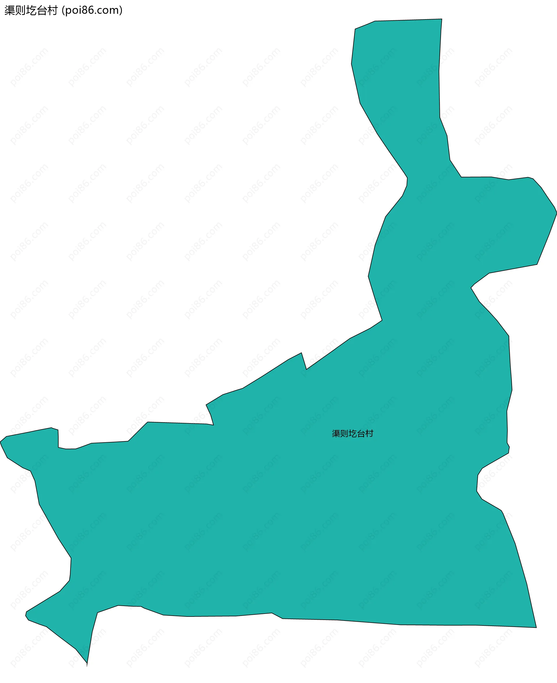 渠则圪台村边界地图