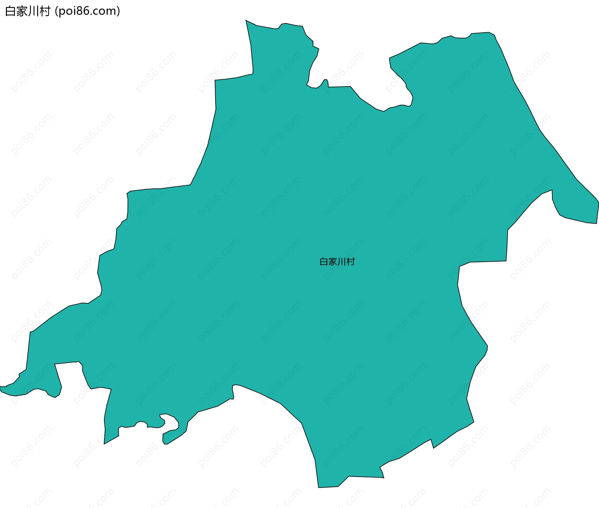 白家川村边界地图