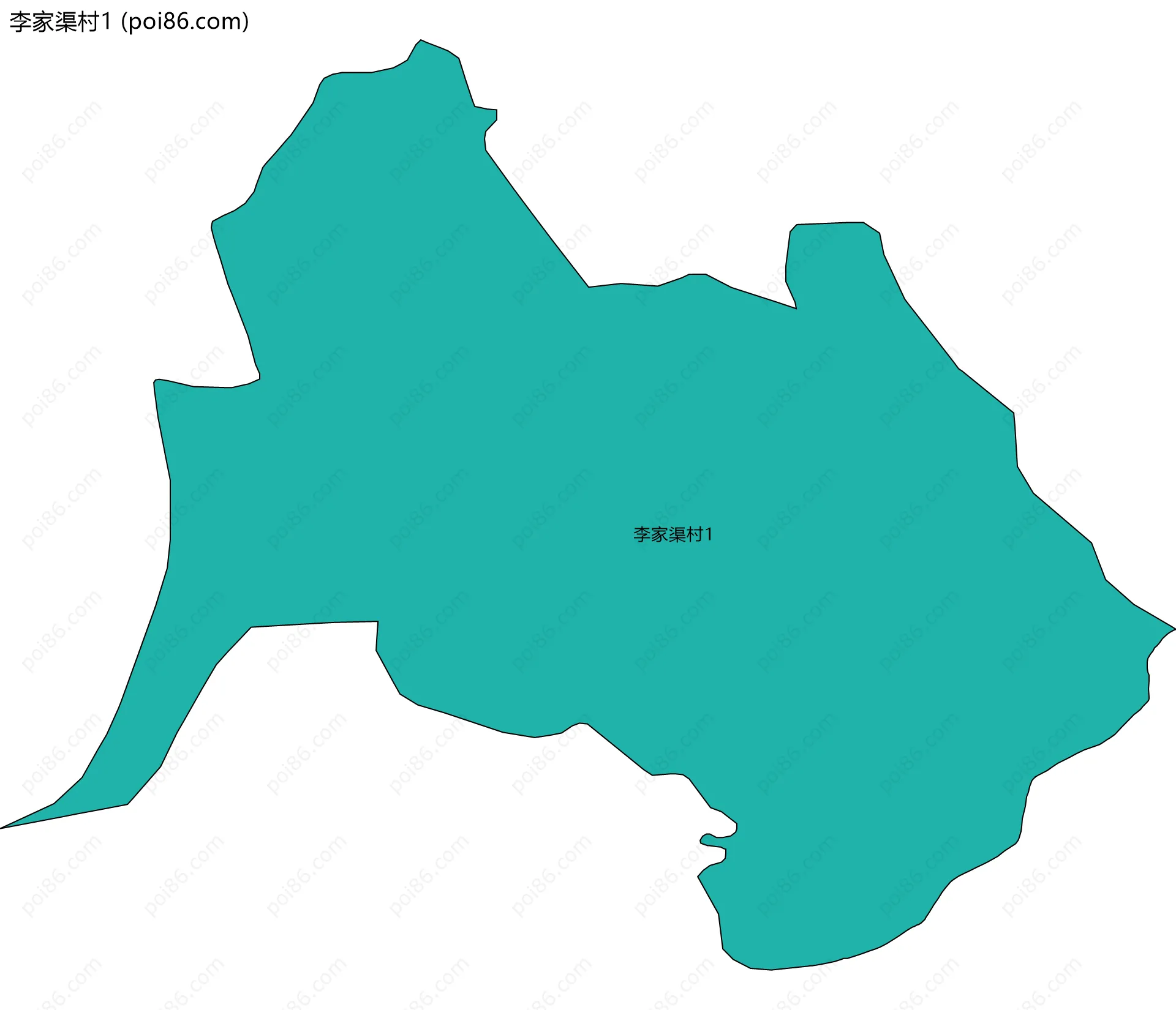 李家渠村1边界地图