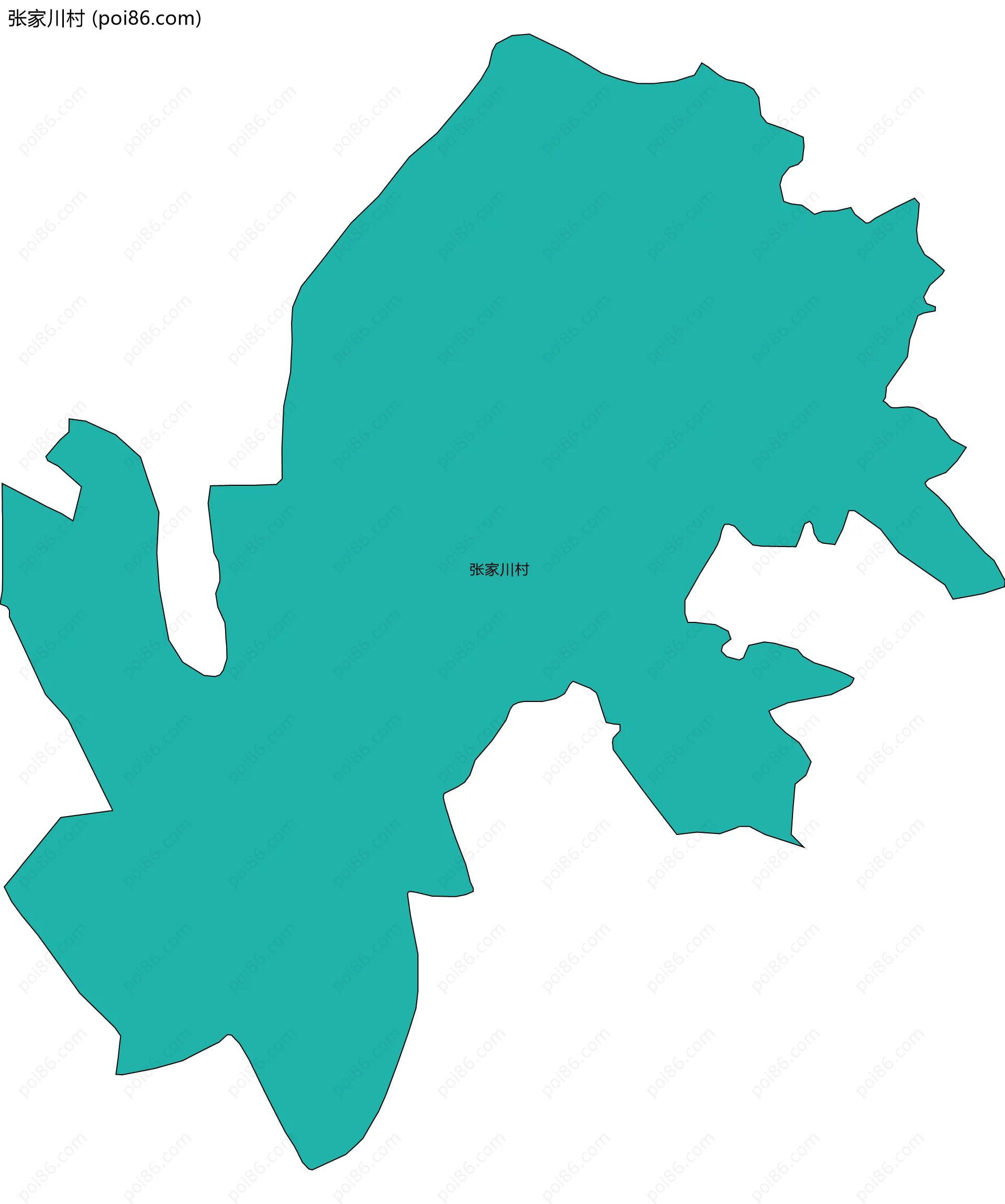 张家川村边界地图