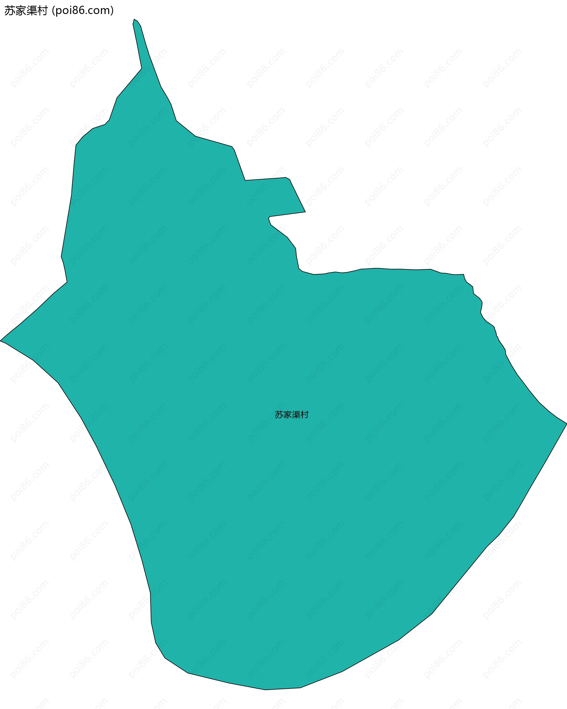 苏家渠村边界地图