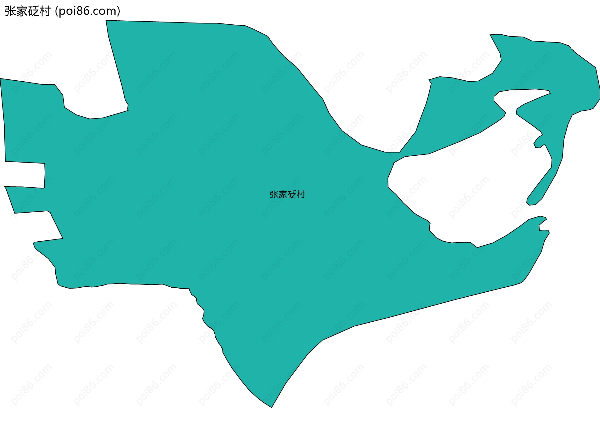 张家砭村边界地图