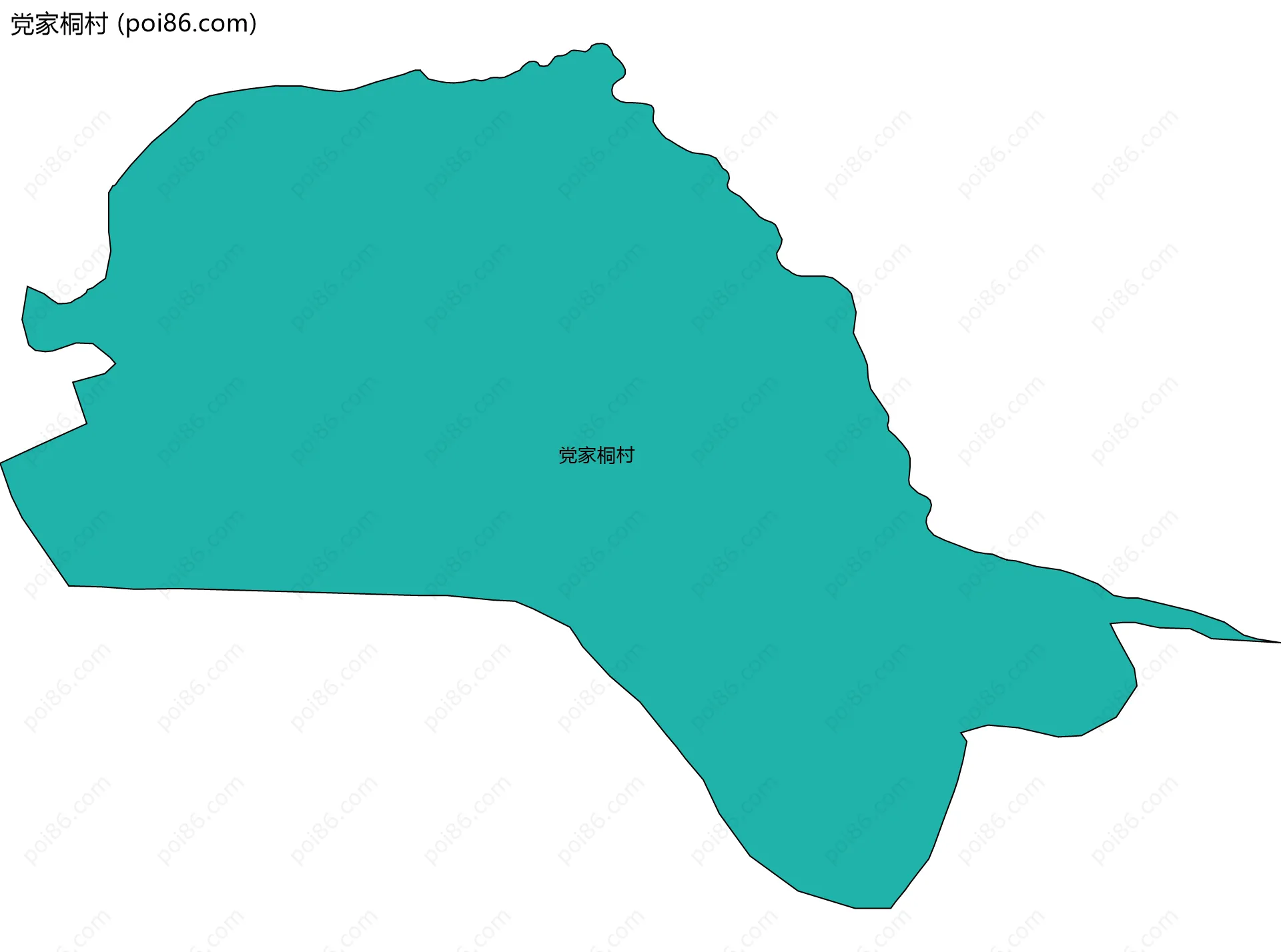 党家桐村边界地图