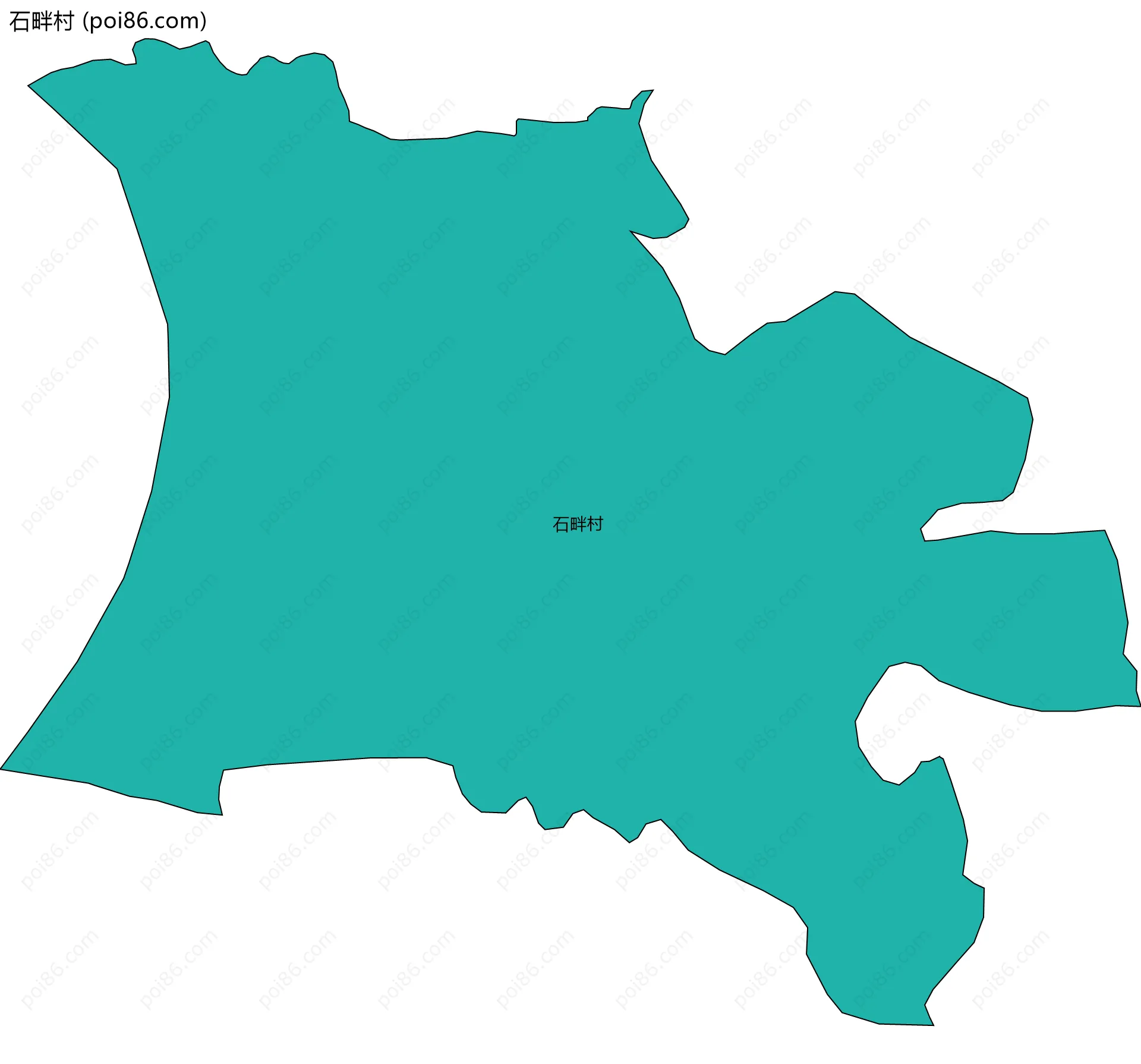 石畔村边界地图