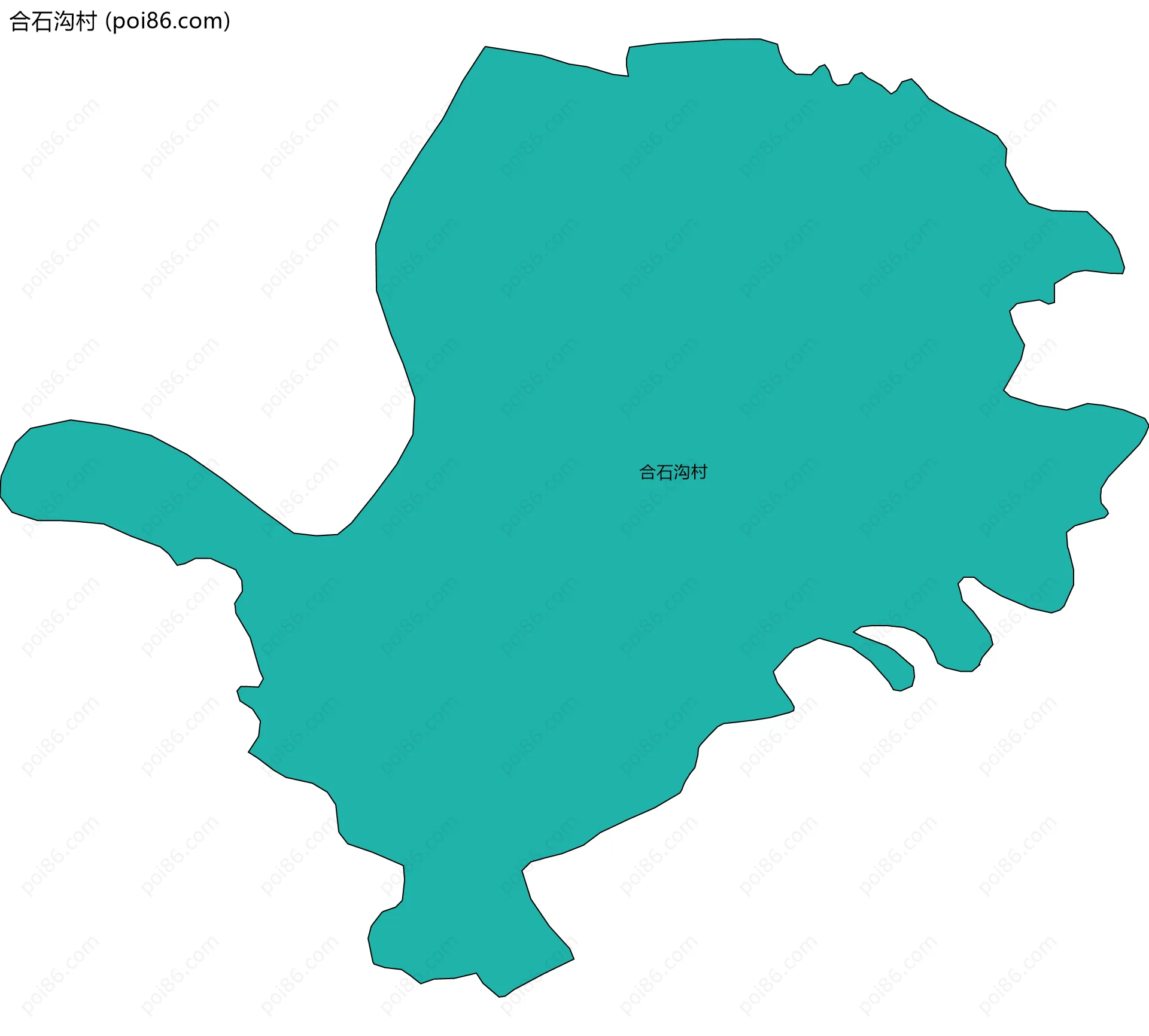 合石沟村边界地图