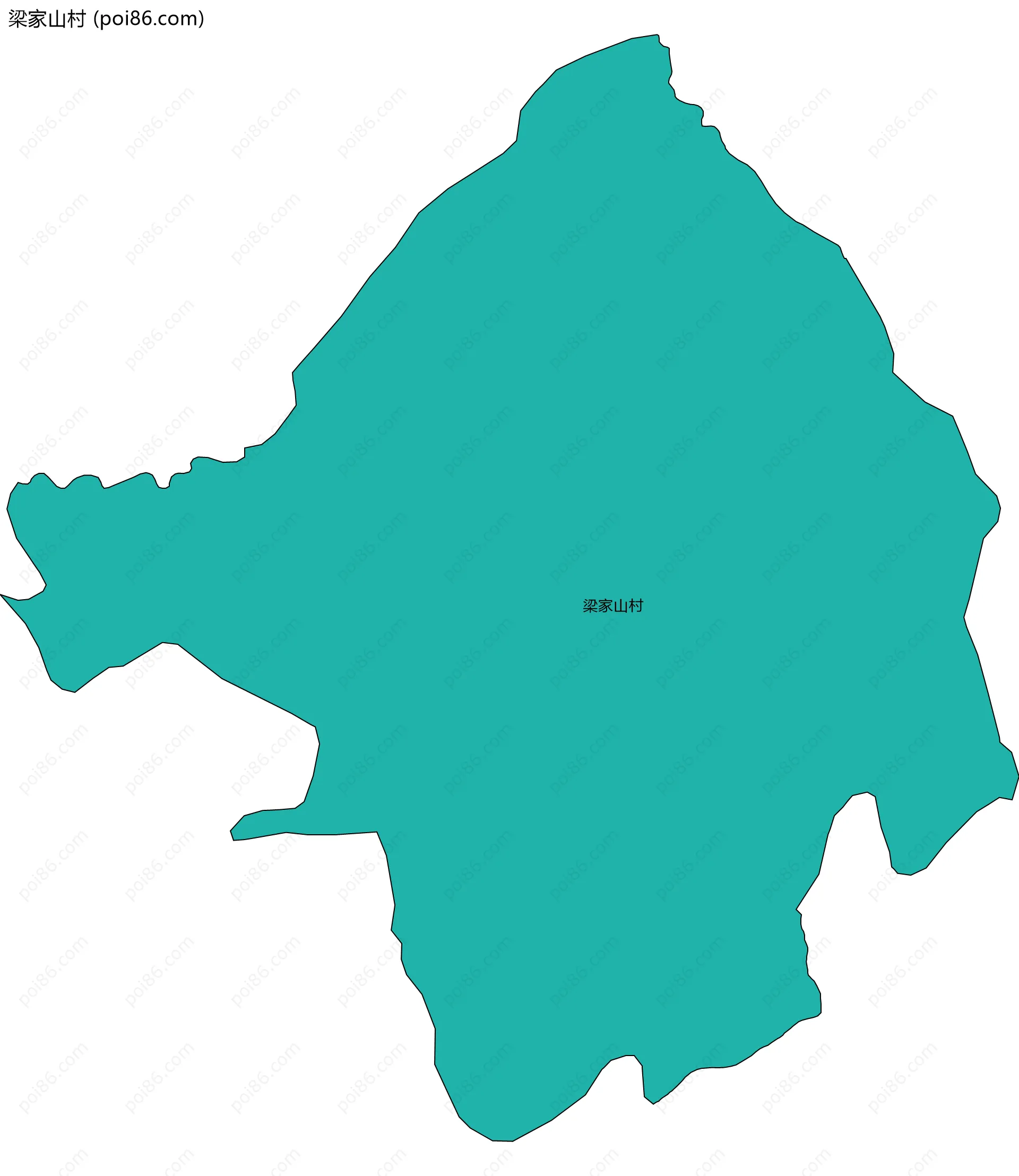 梁家山村边界地图