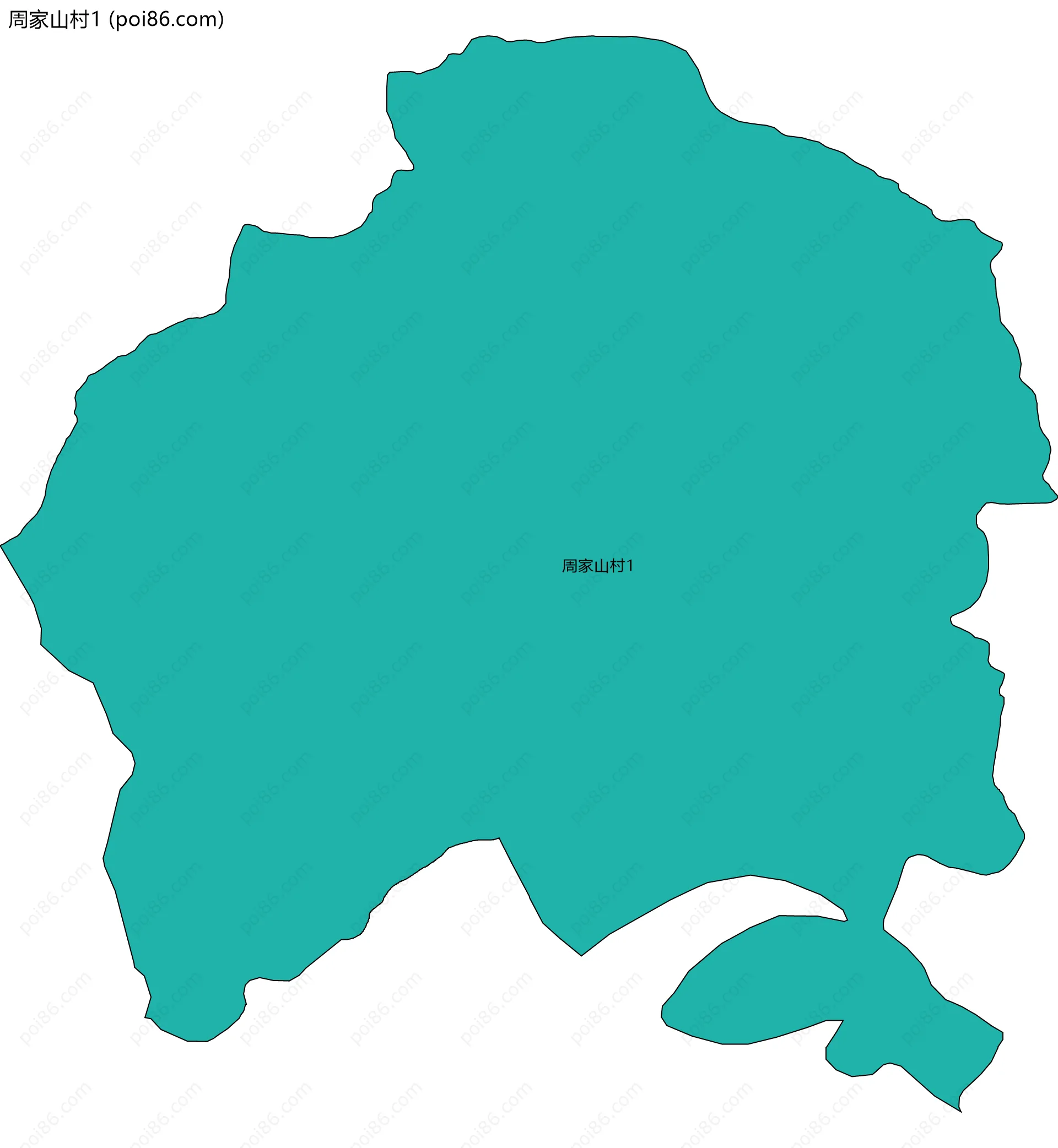 周家山村1边界地图