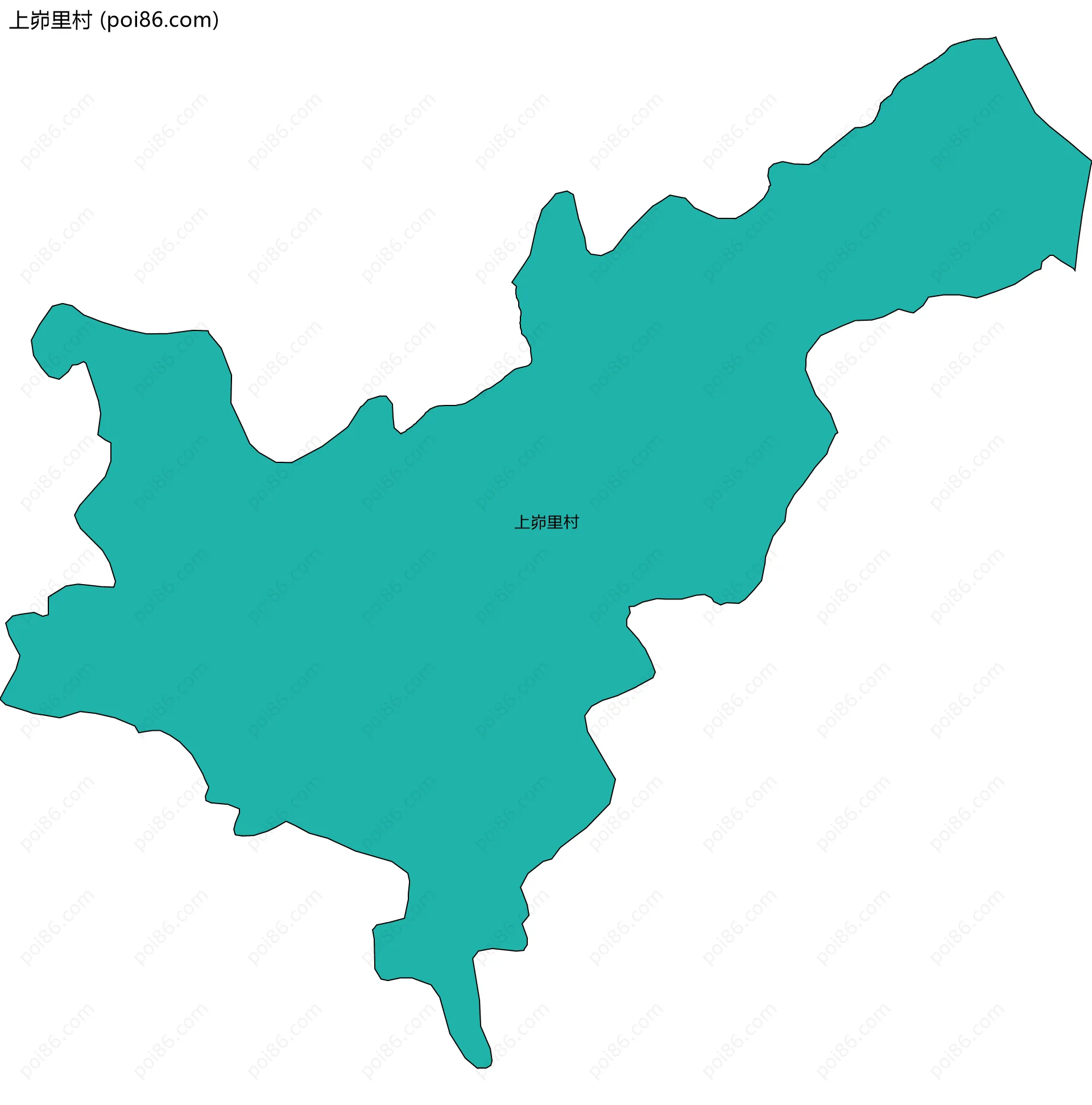 上峁里村边界地图