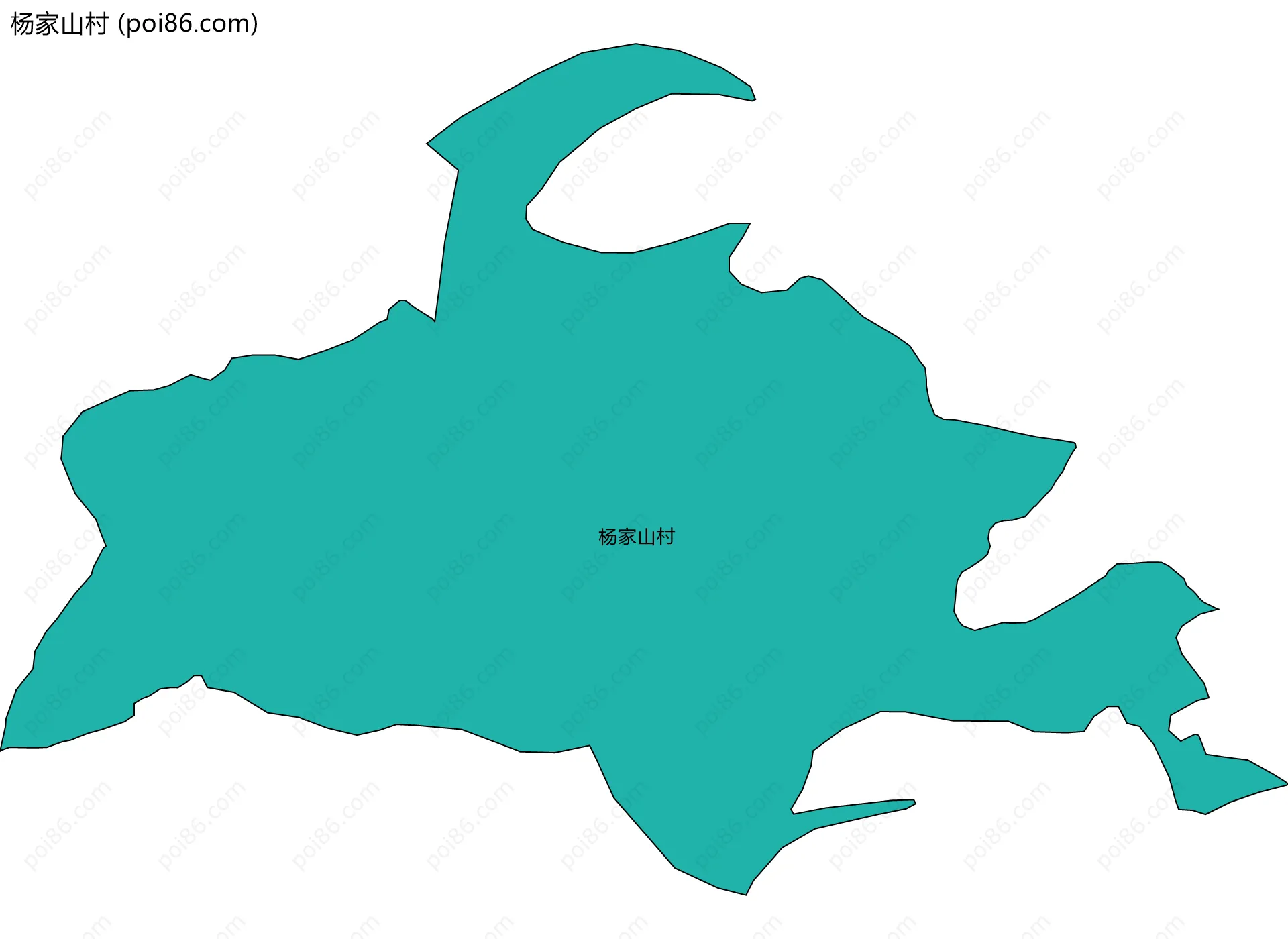 杨家山村边界地图