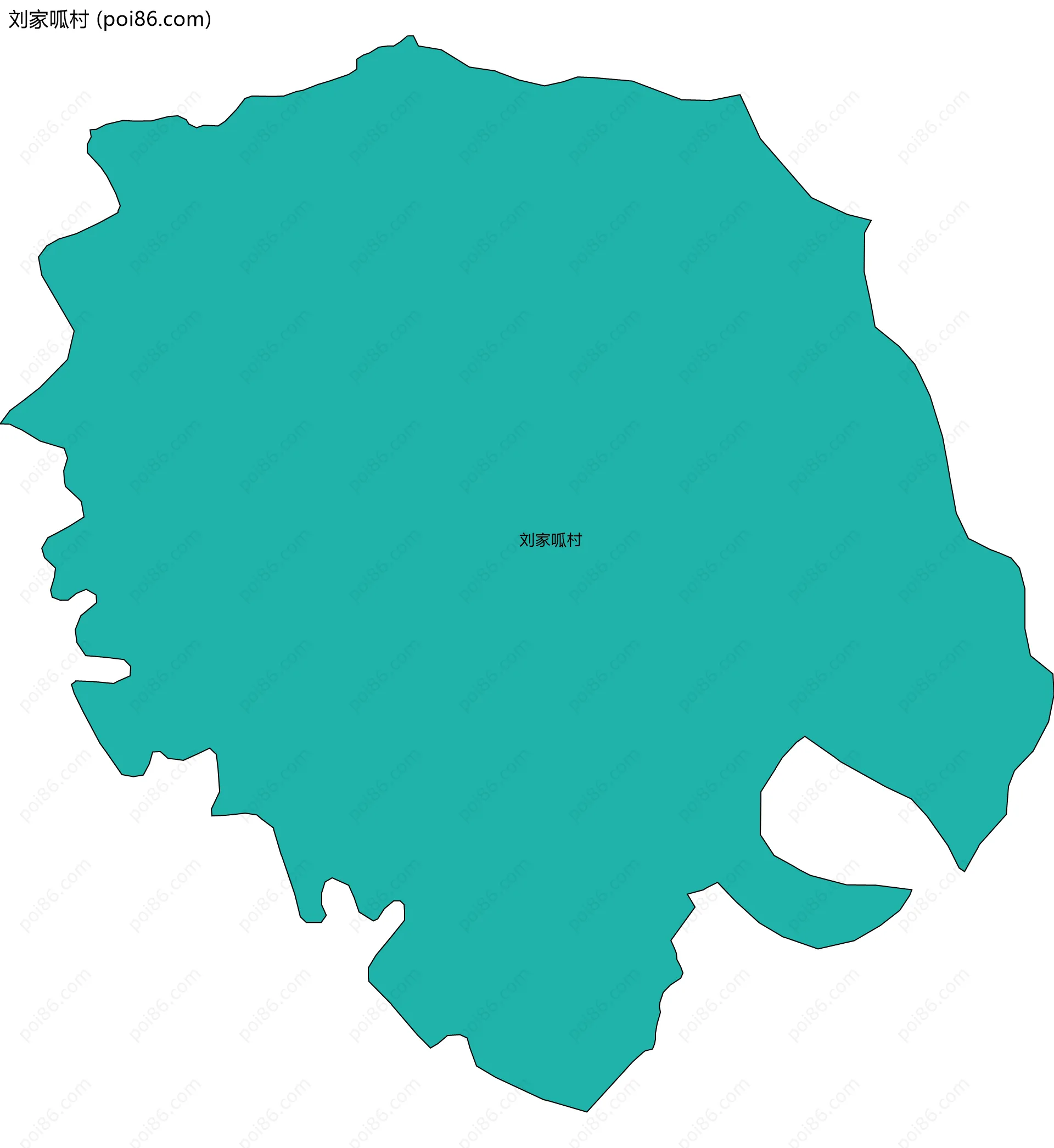 刘家呱村边界地图