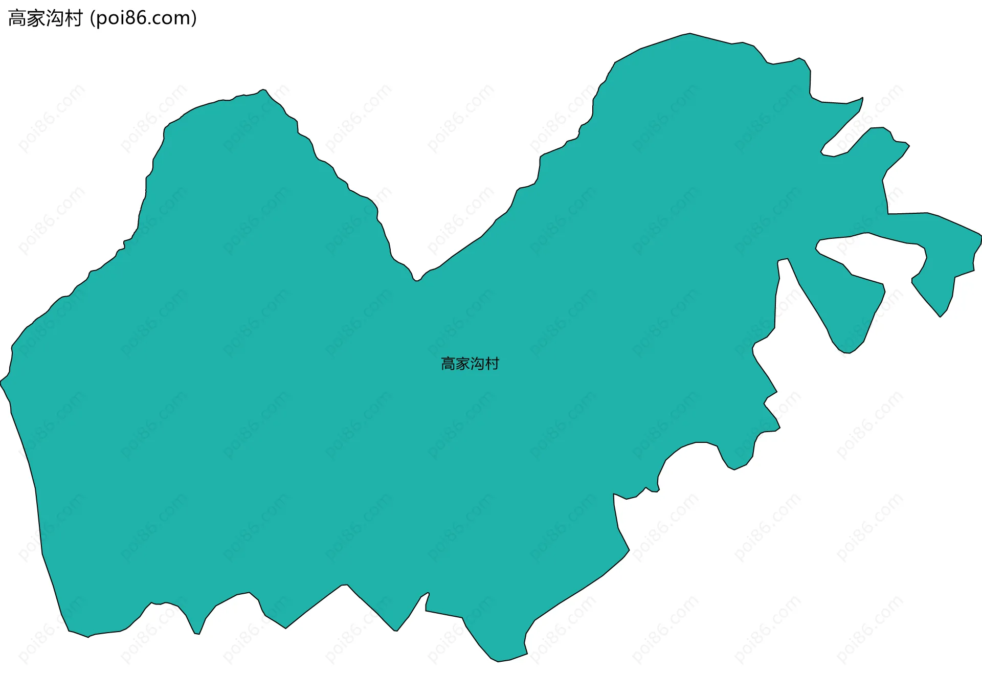 高家沟村边界地图