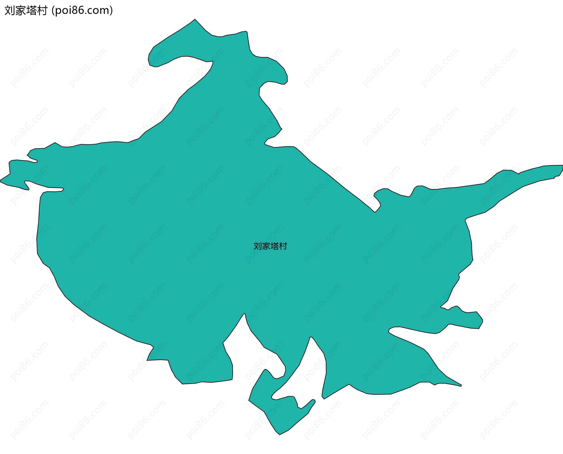 刘家塔村边界地图