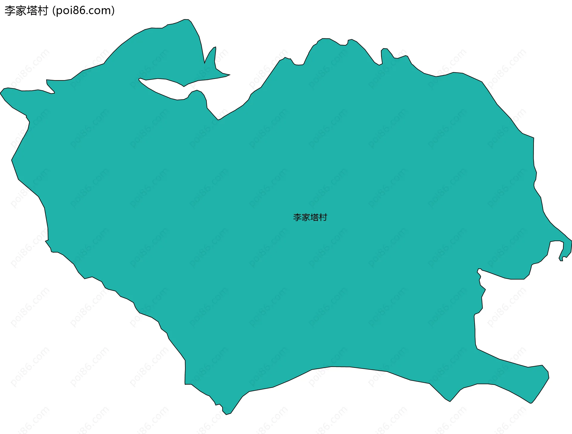 李家塔村边界地图