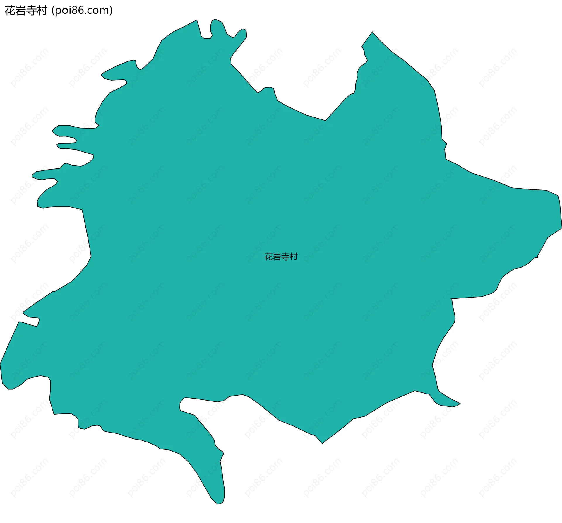 花岩寺村边界地图