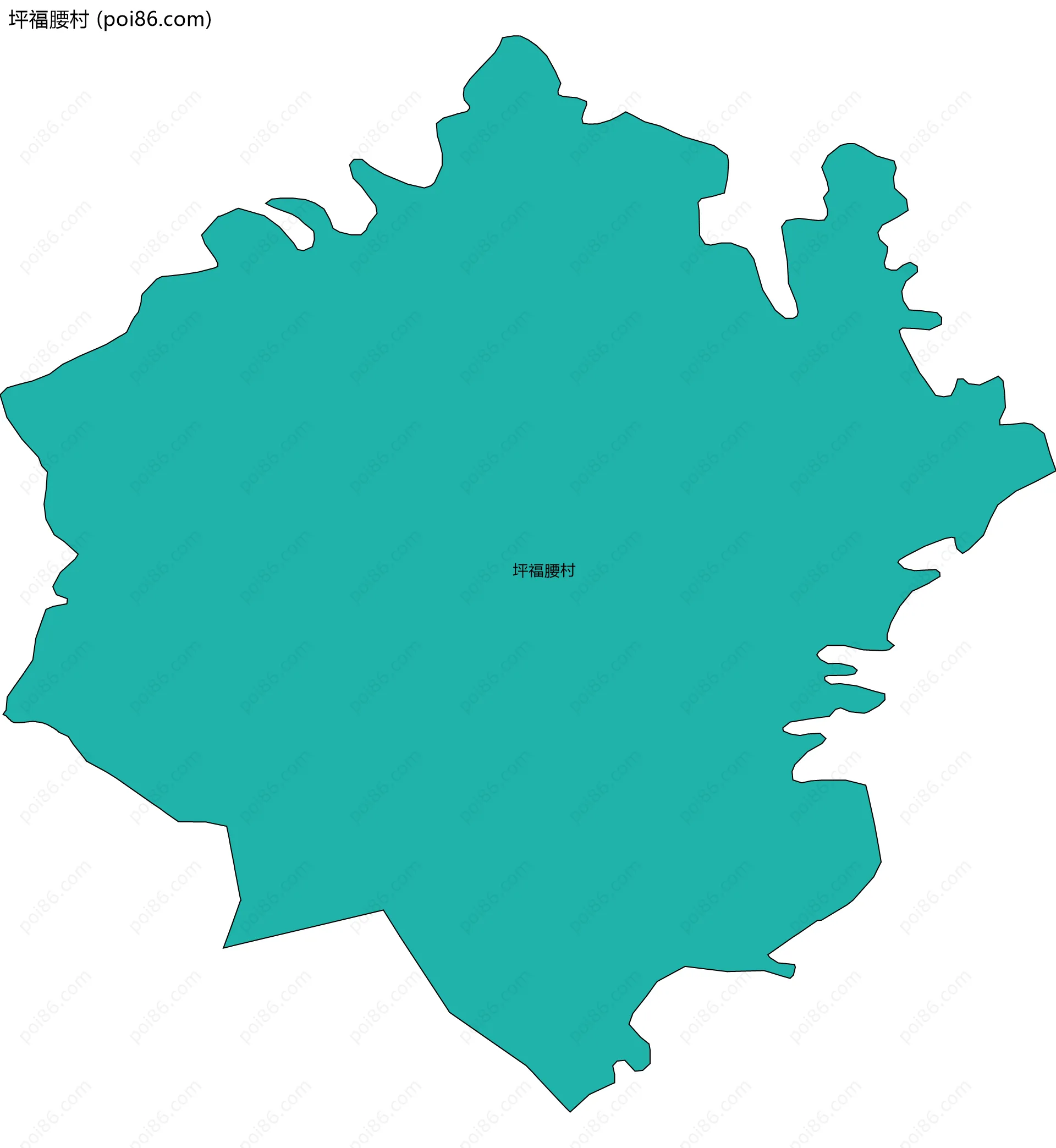 坪福腰村边界地图