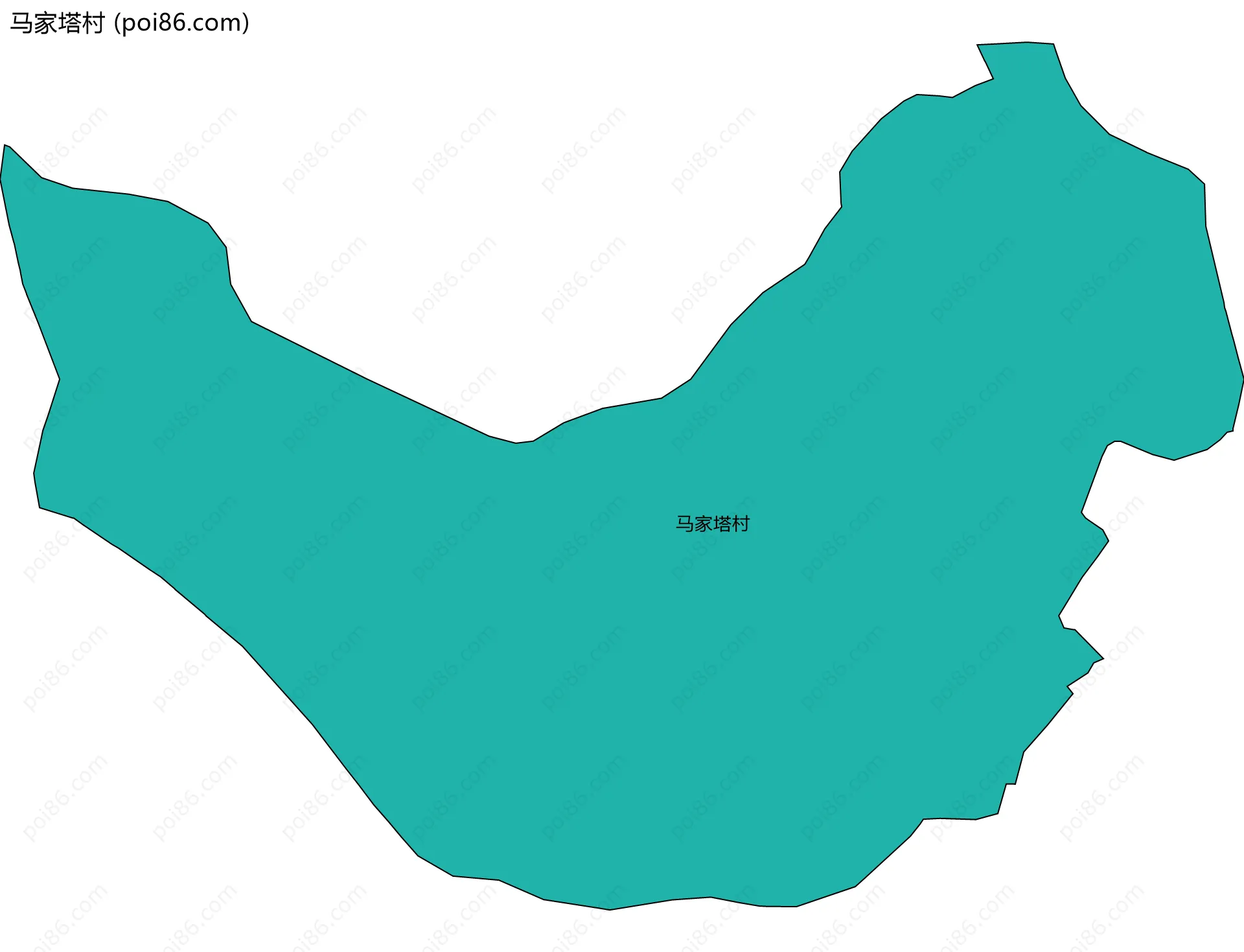 马家塔村边界地图