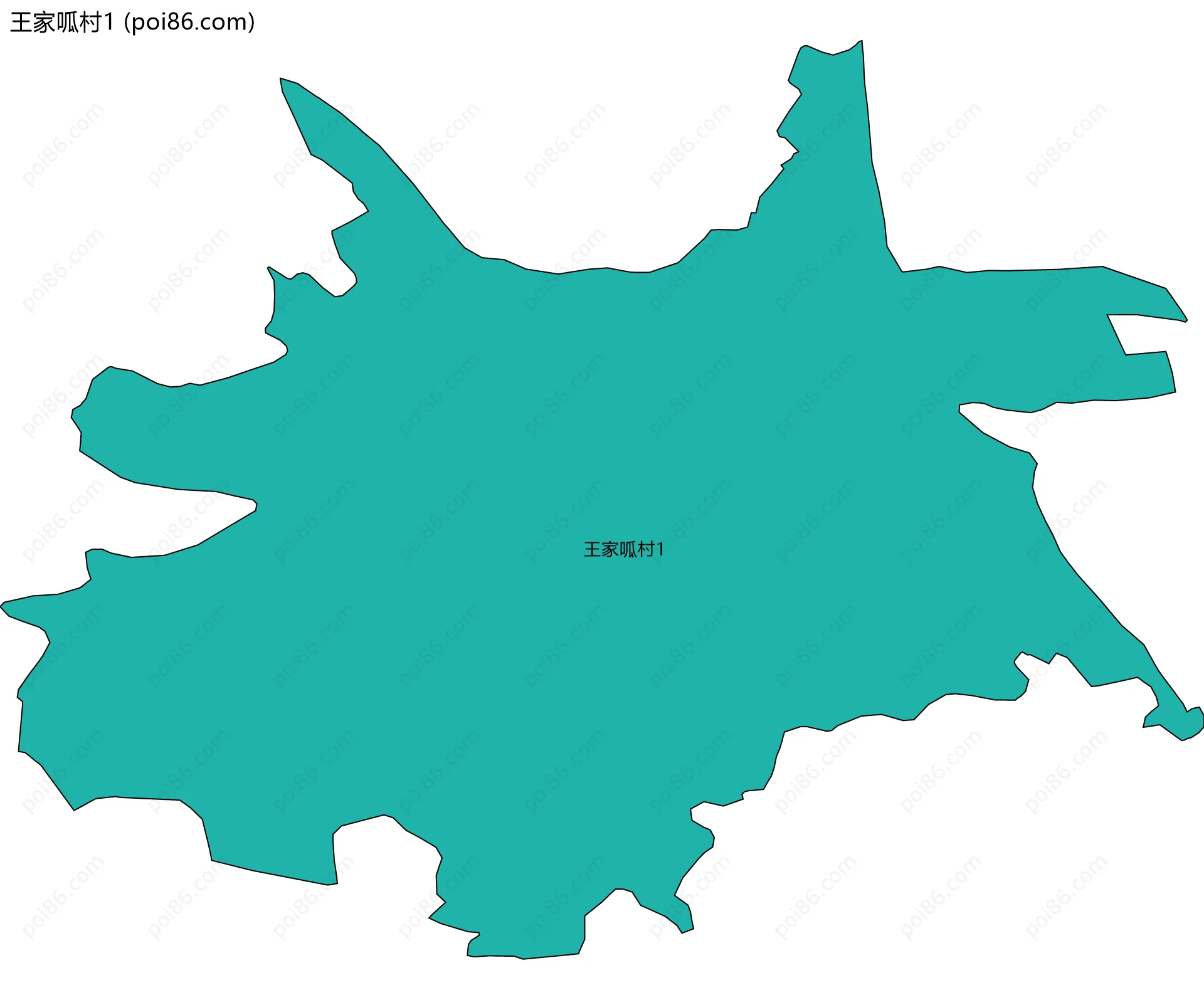 王家呱村1边界地图