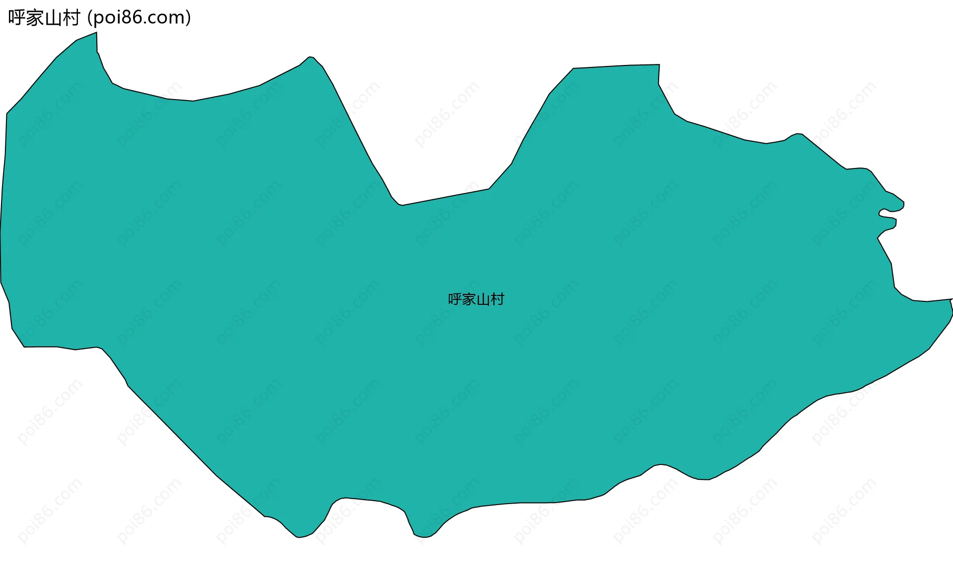 呼家山村边界地图