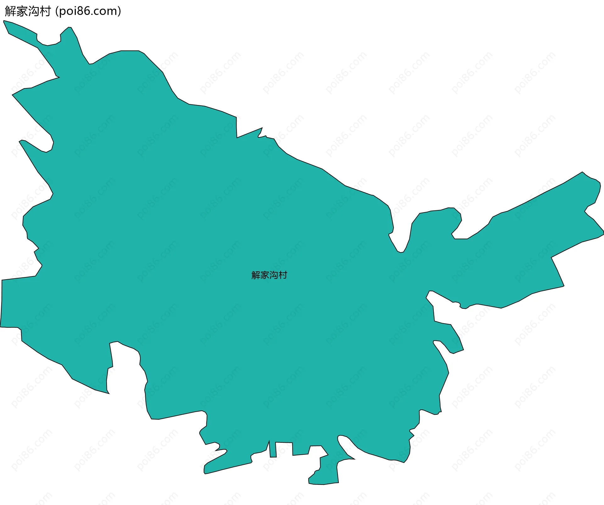 解家沟村边界地图