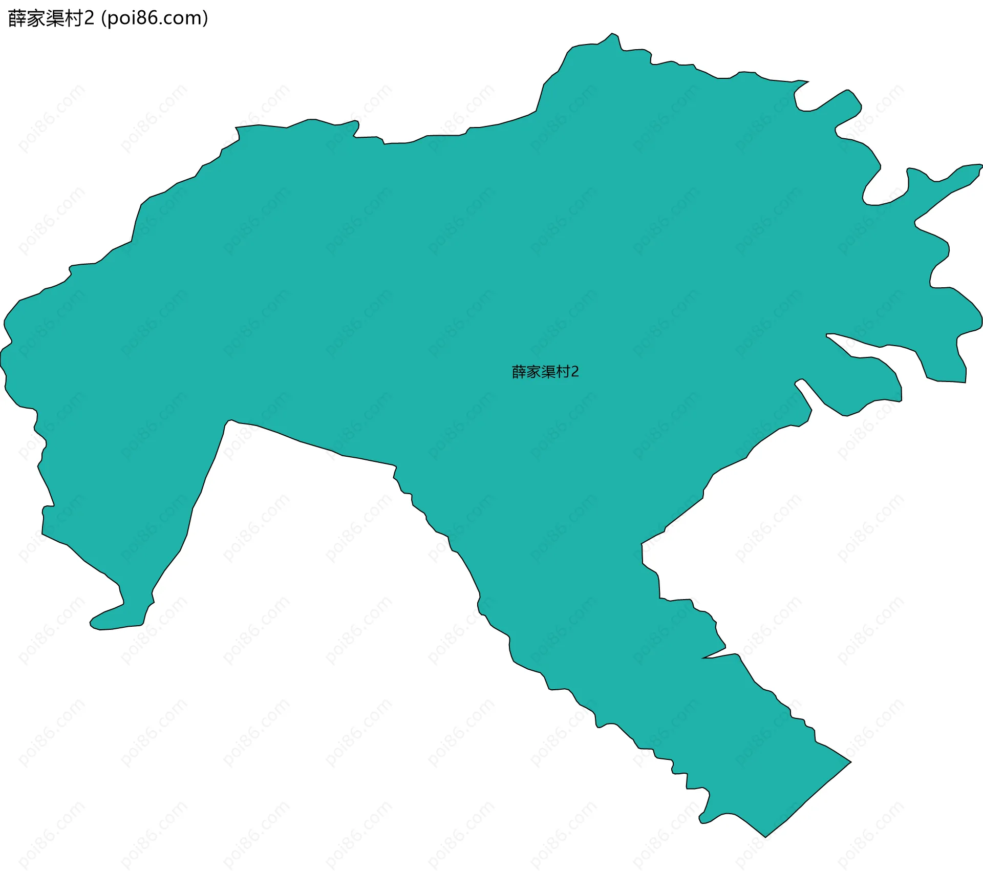 薛家渠村2边界地图