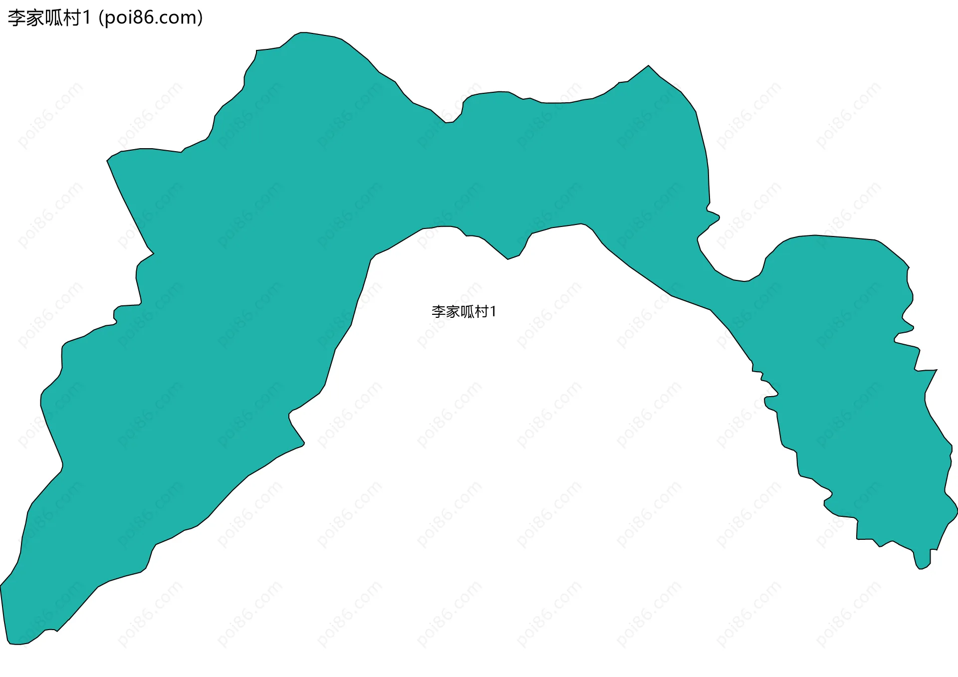 李家呱村1边界地图
