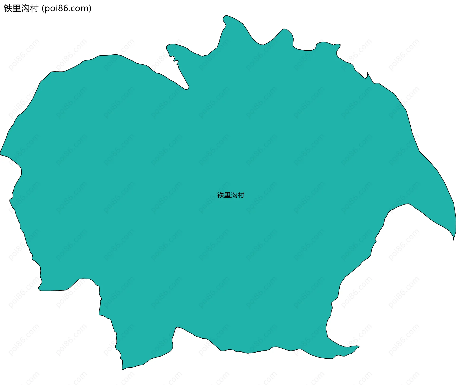 铁里沟村边界地图