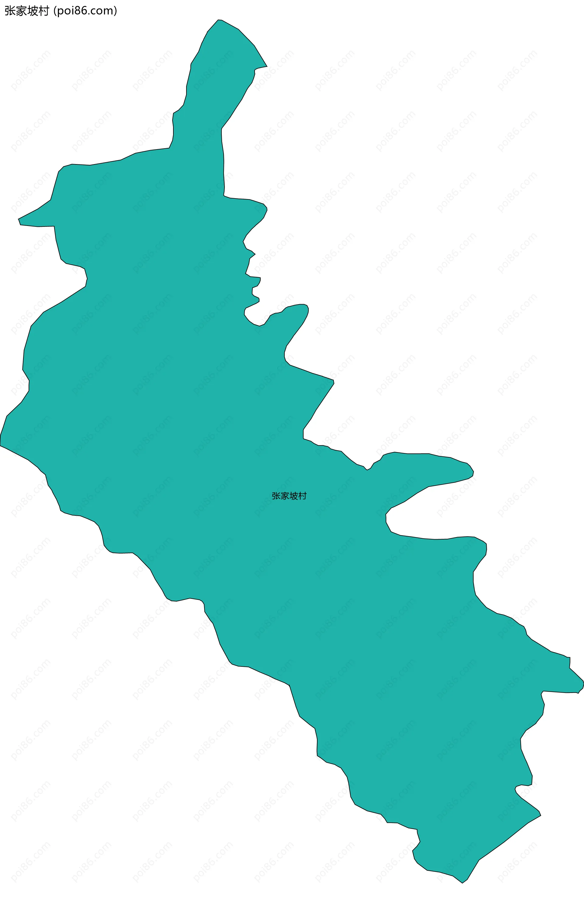 张家坡村边界地图