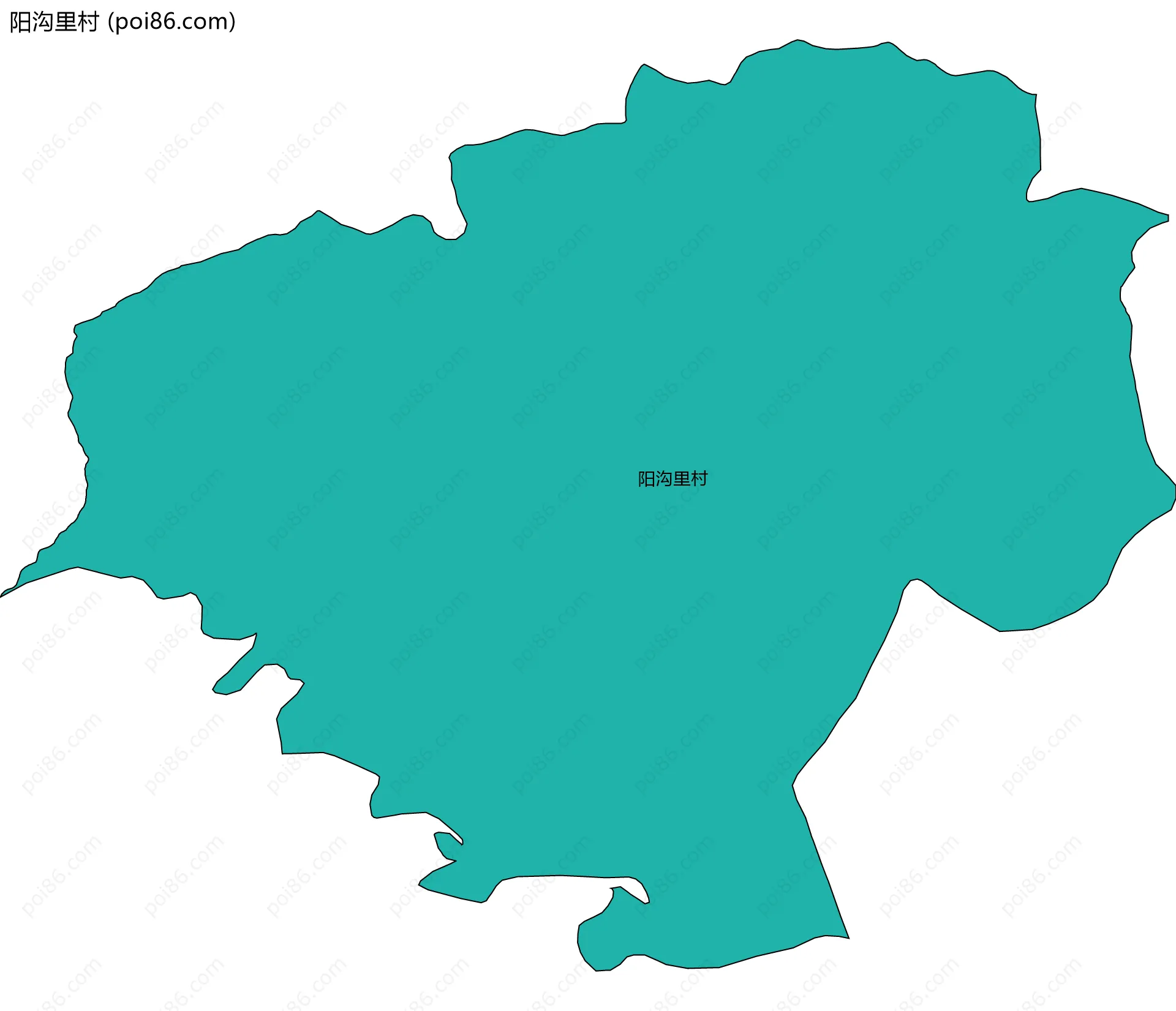 阳沟里村边界地图