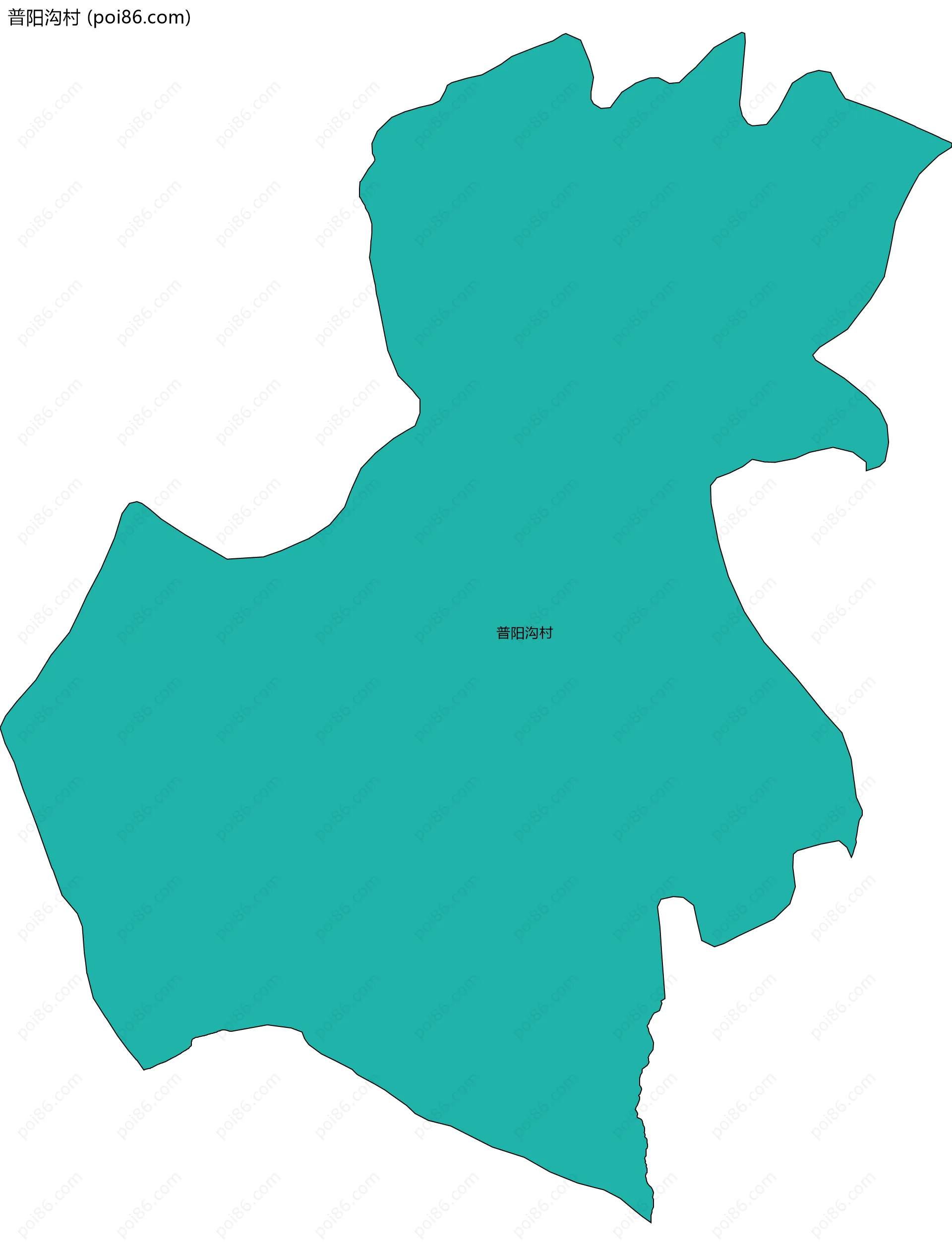 普阳沟村边界地图