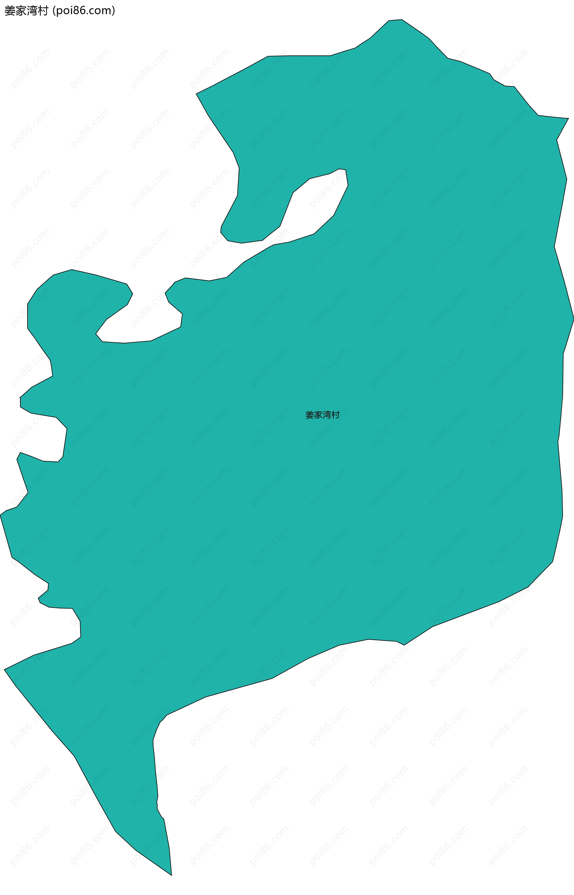 姜家湾村边界地图