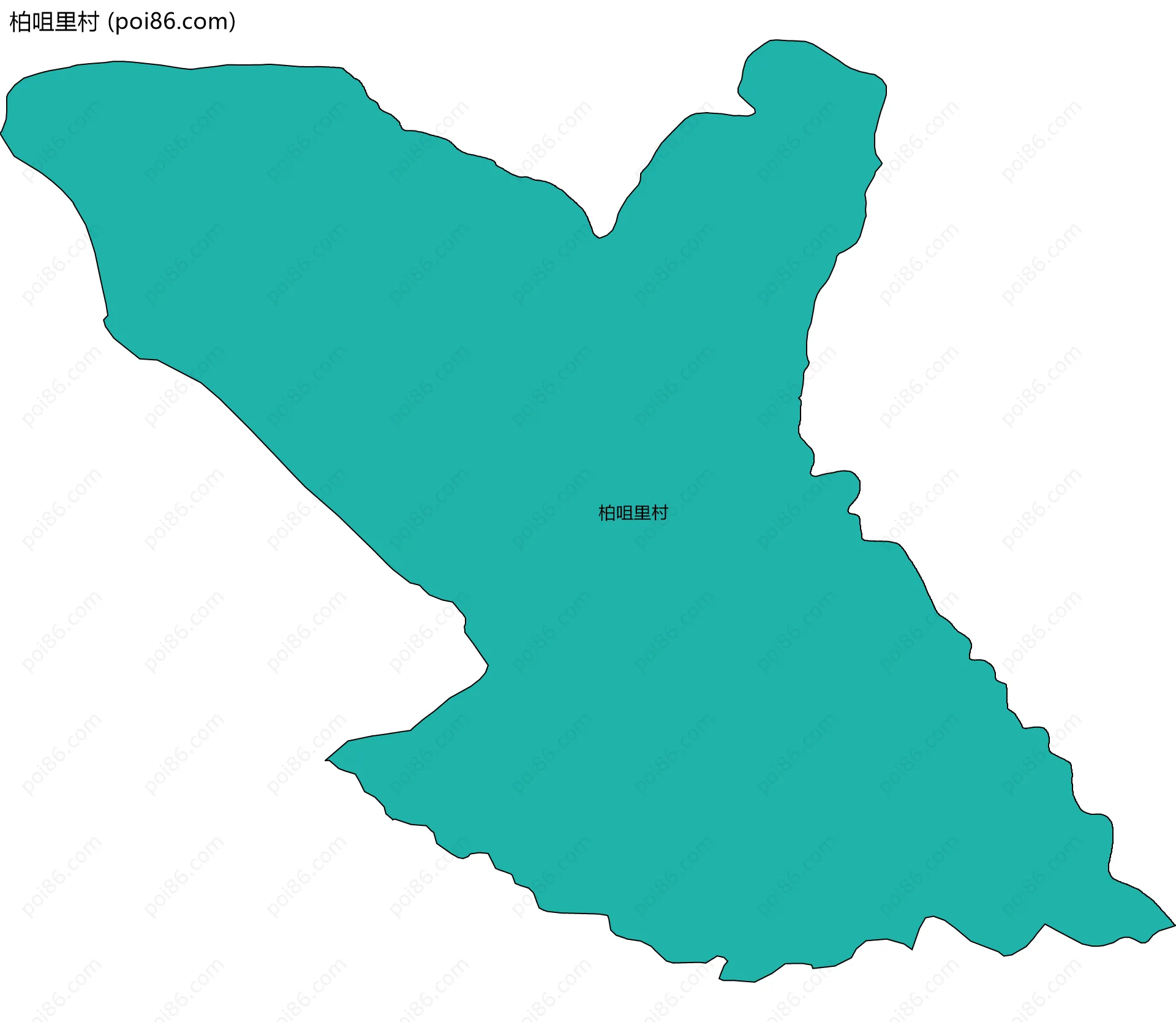 柏咀里村边界地图