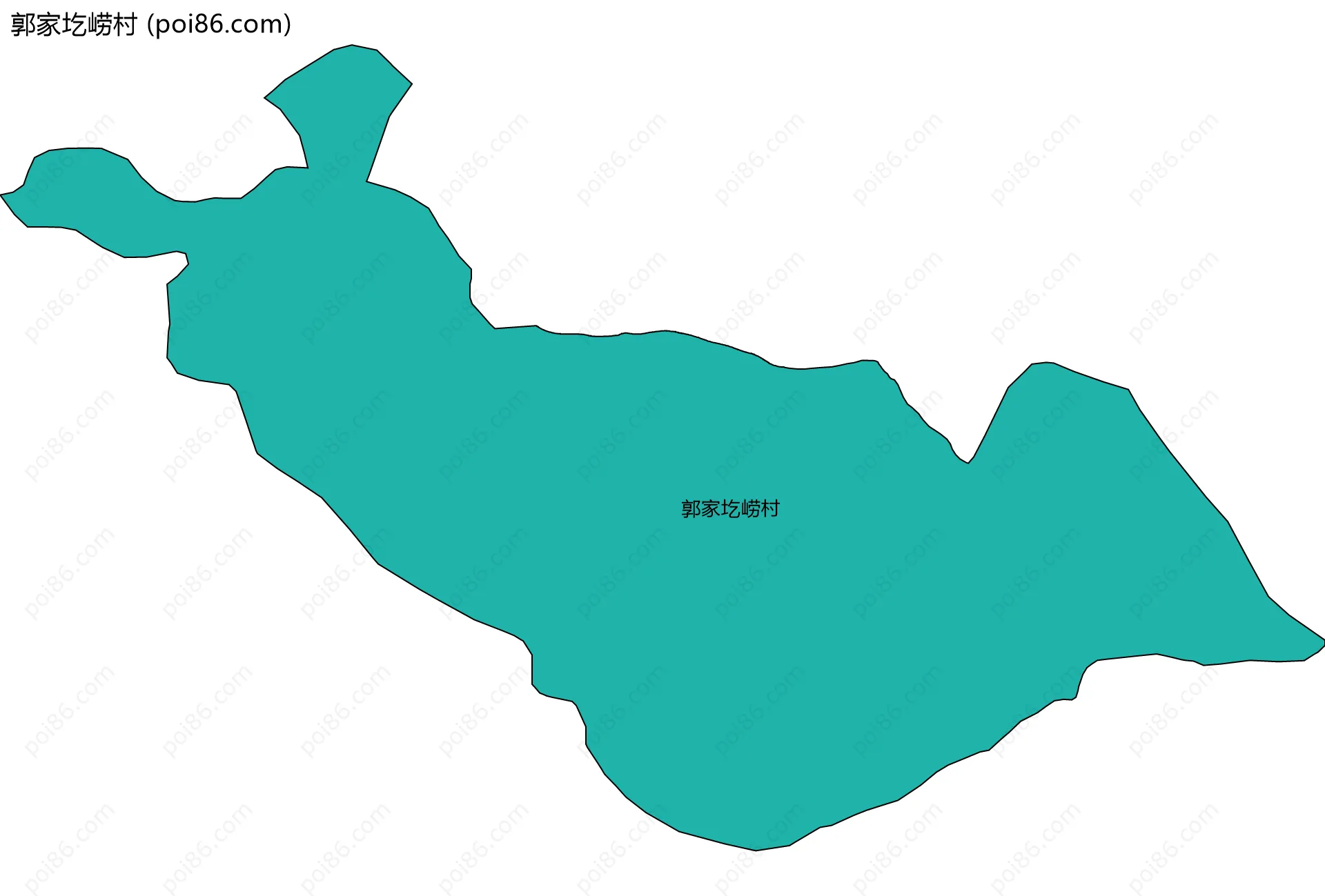 郭家圪崂村边界地图