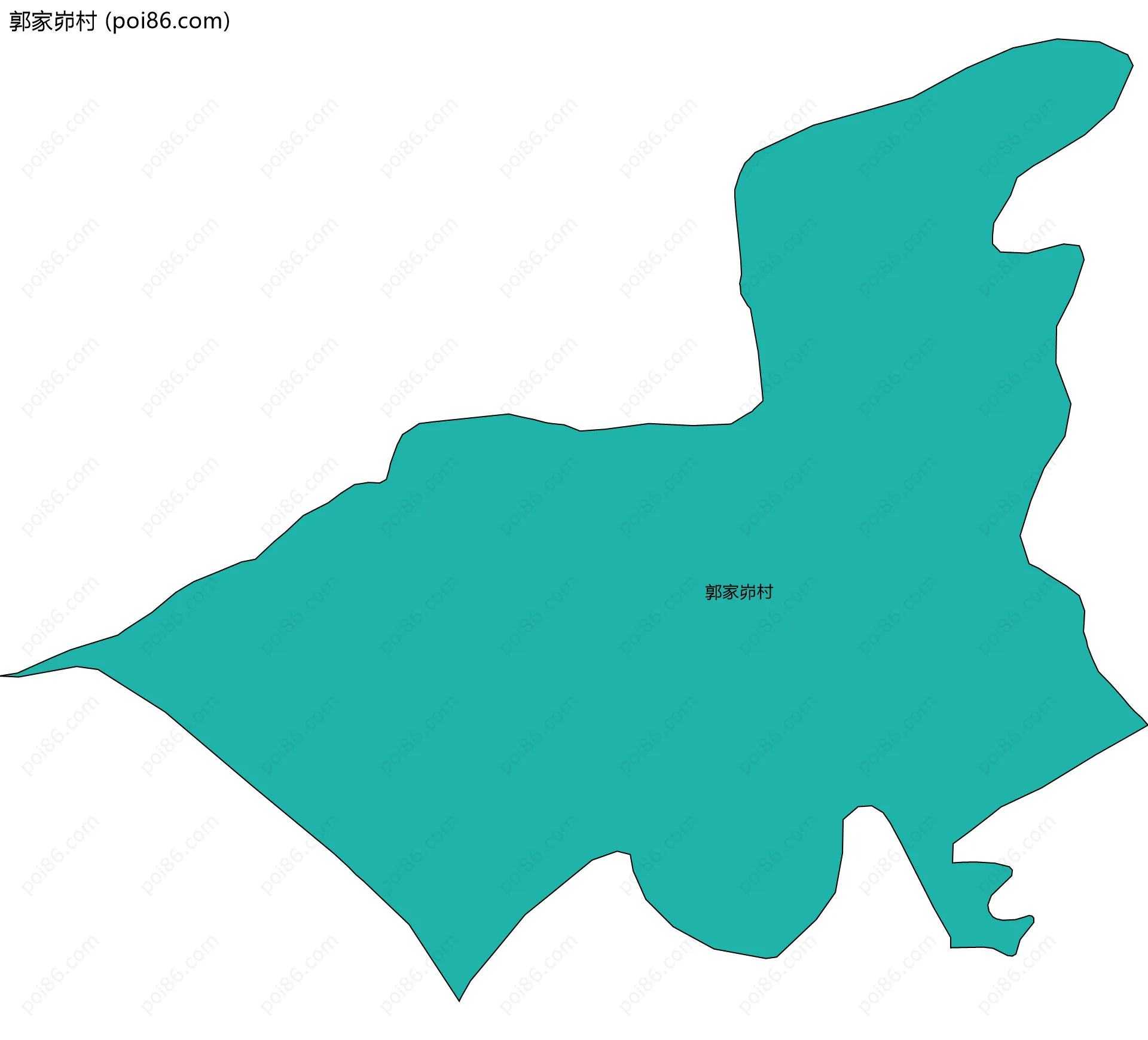 郭家峁村边界地图