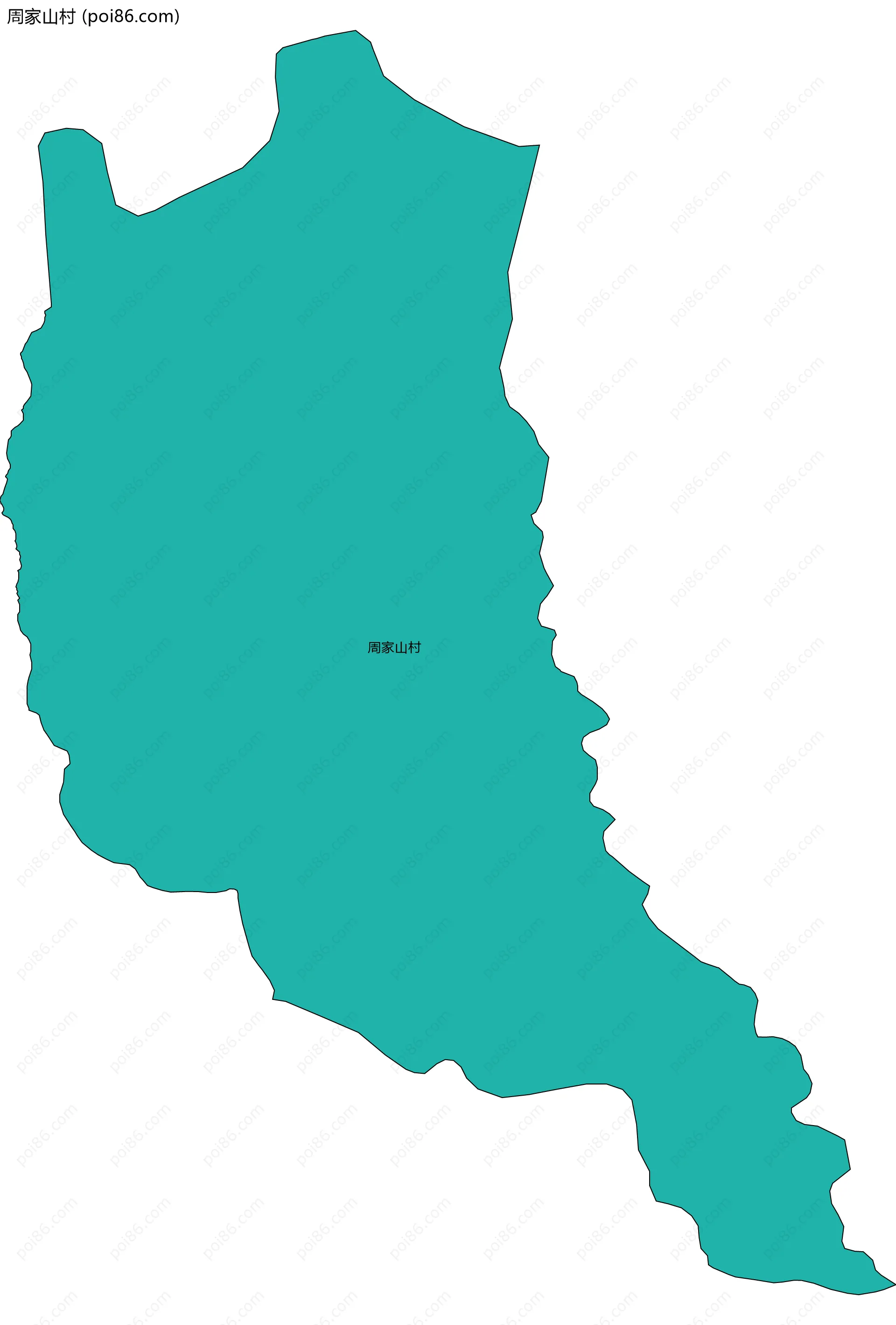 周家山村边界地图