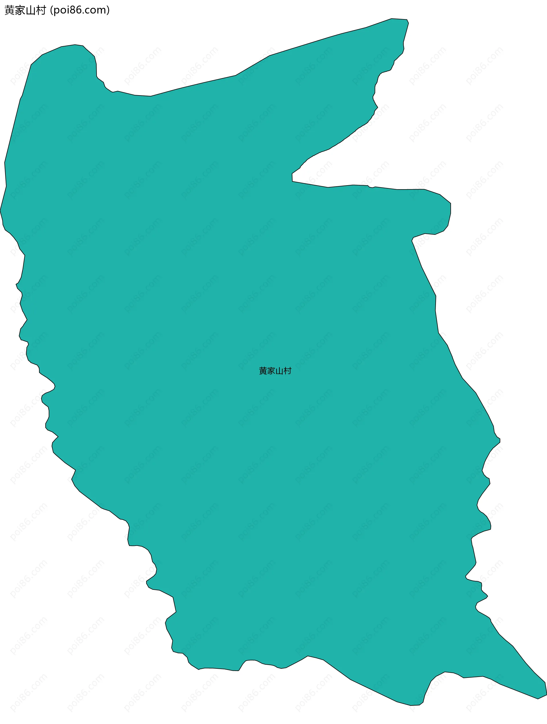 黄家山村边界地图