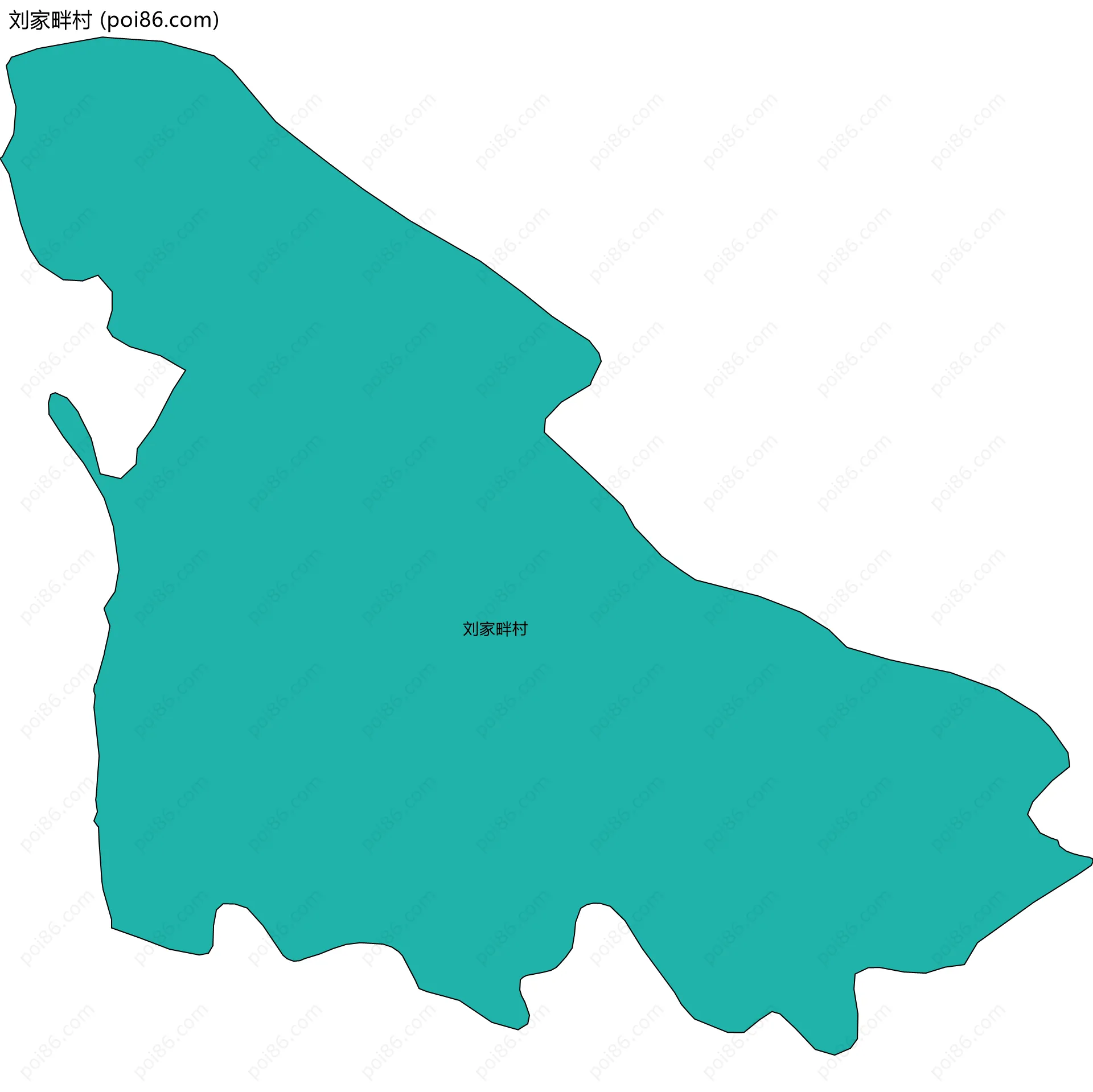 刘家畔村边界地图