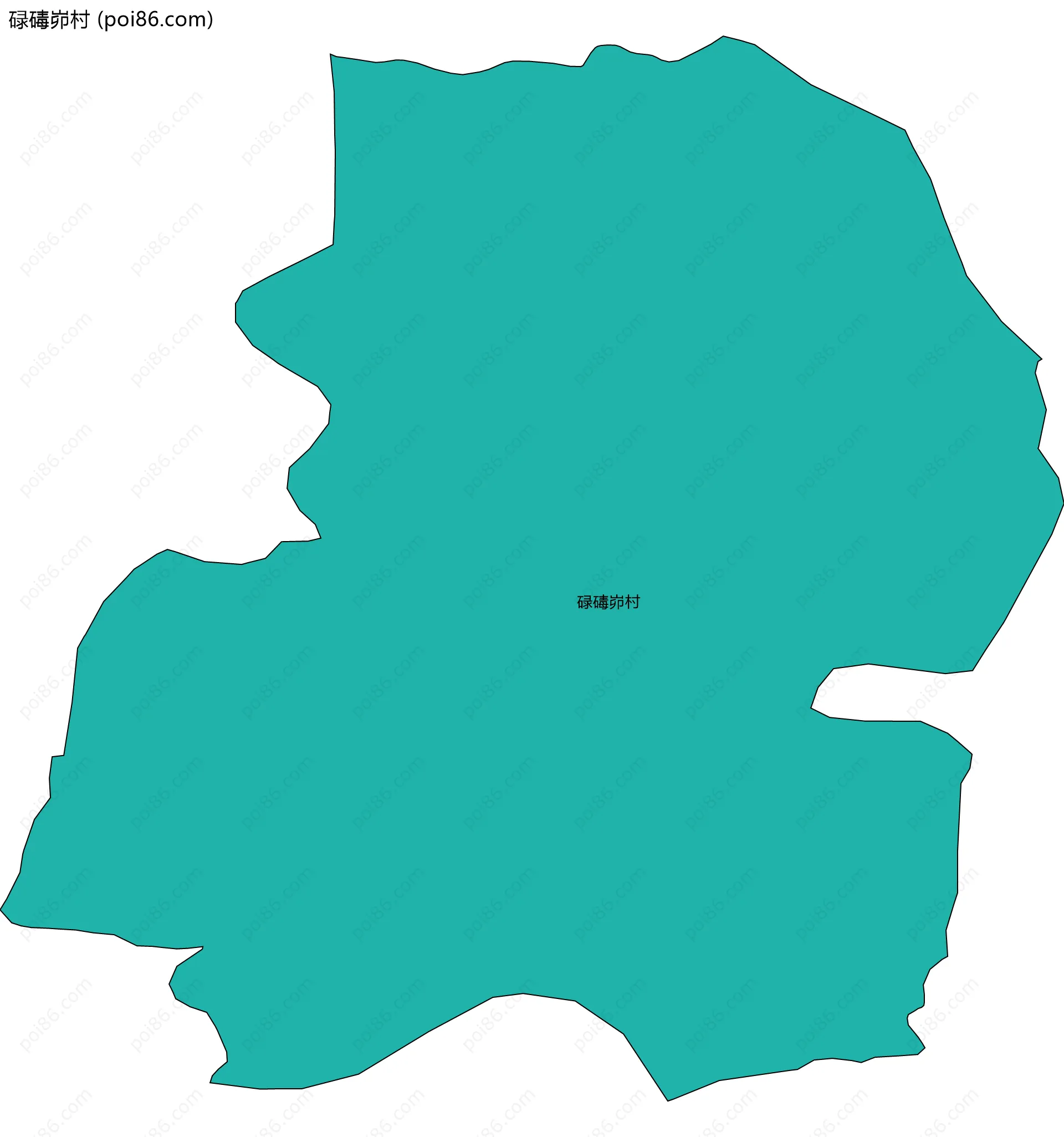 碌碡峁村边界地图