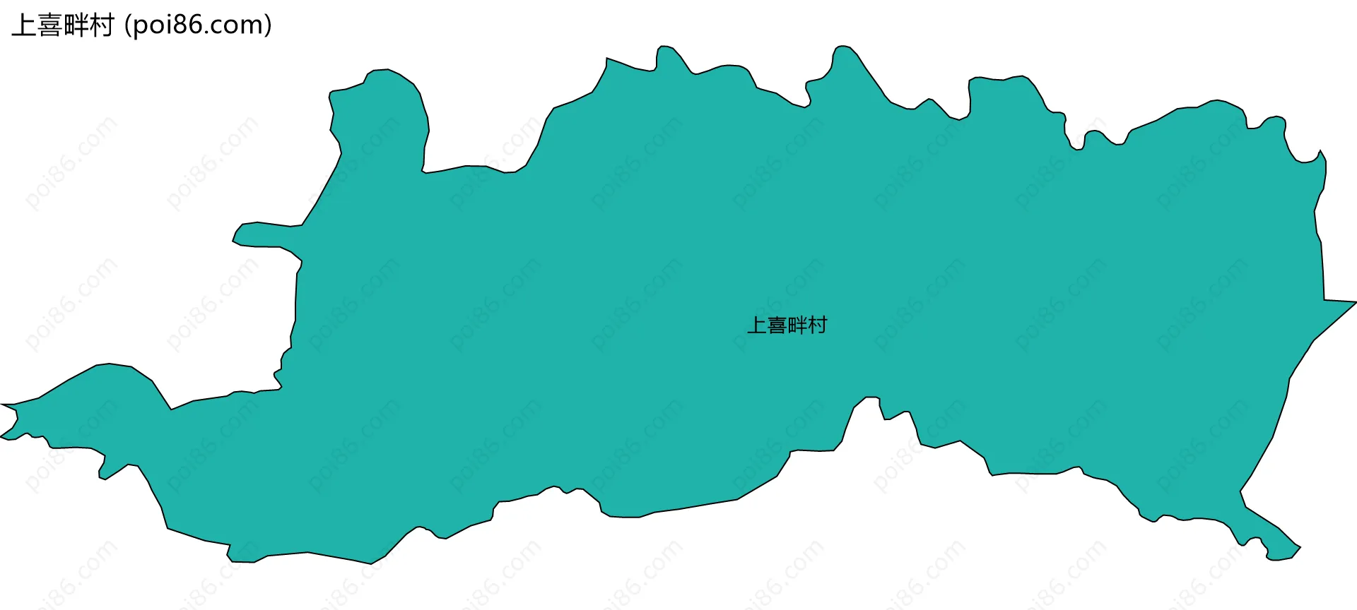 上喜畔村边界地图