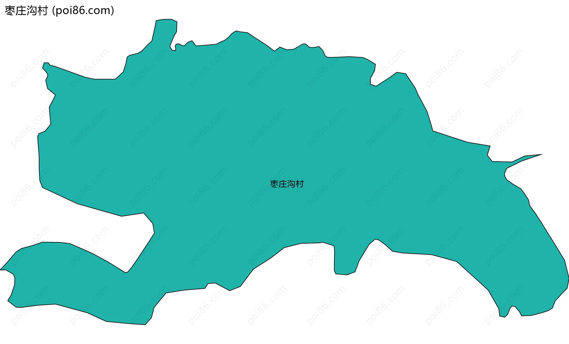 枣庄沟村边界地图