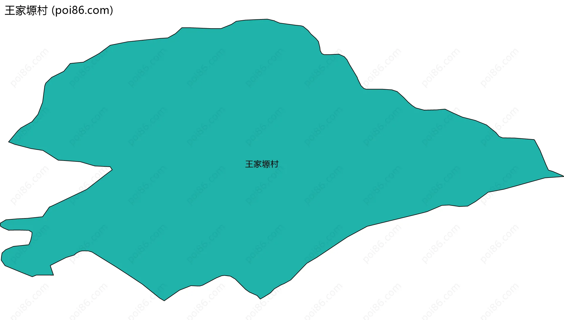 王家塬村边界地图