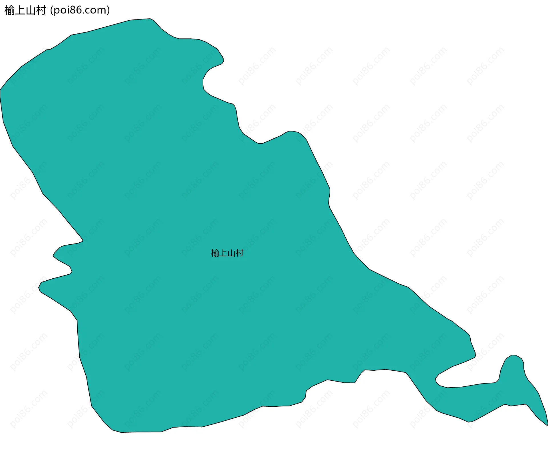 榆上山村边界地图