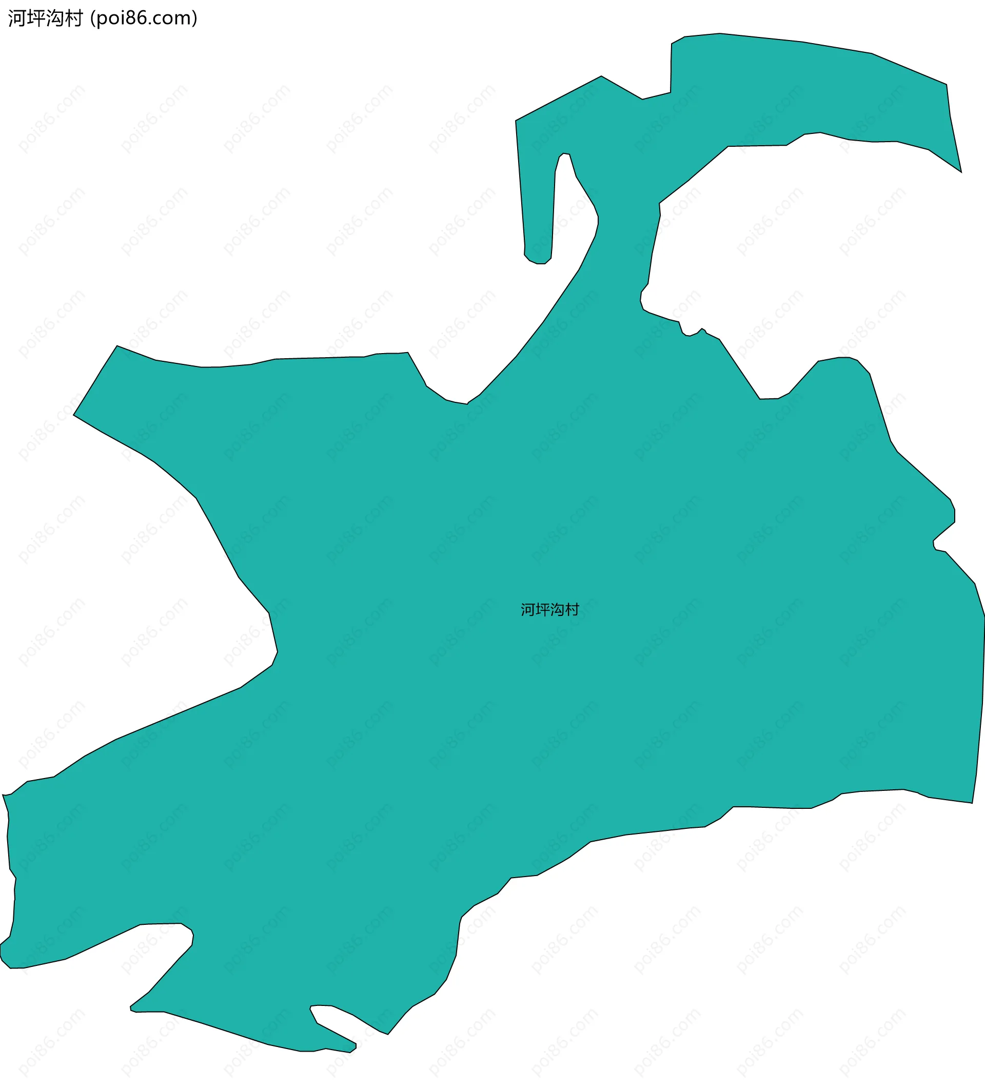 河坪沟村边界地图