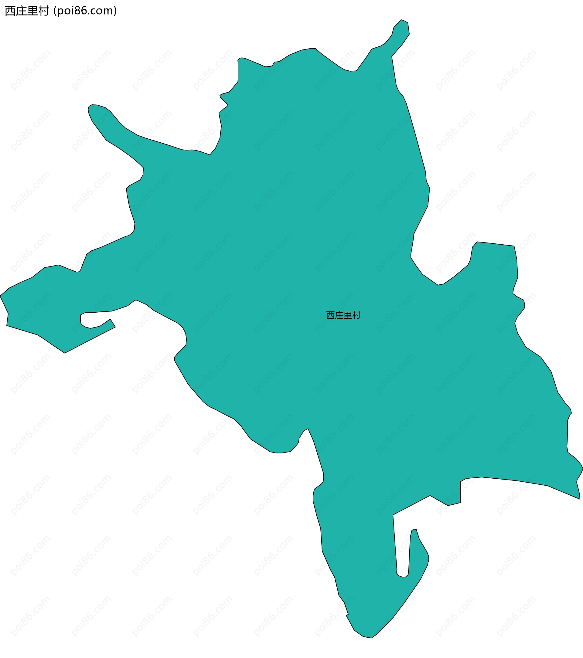 西庄里村边界地图