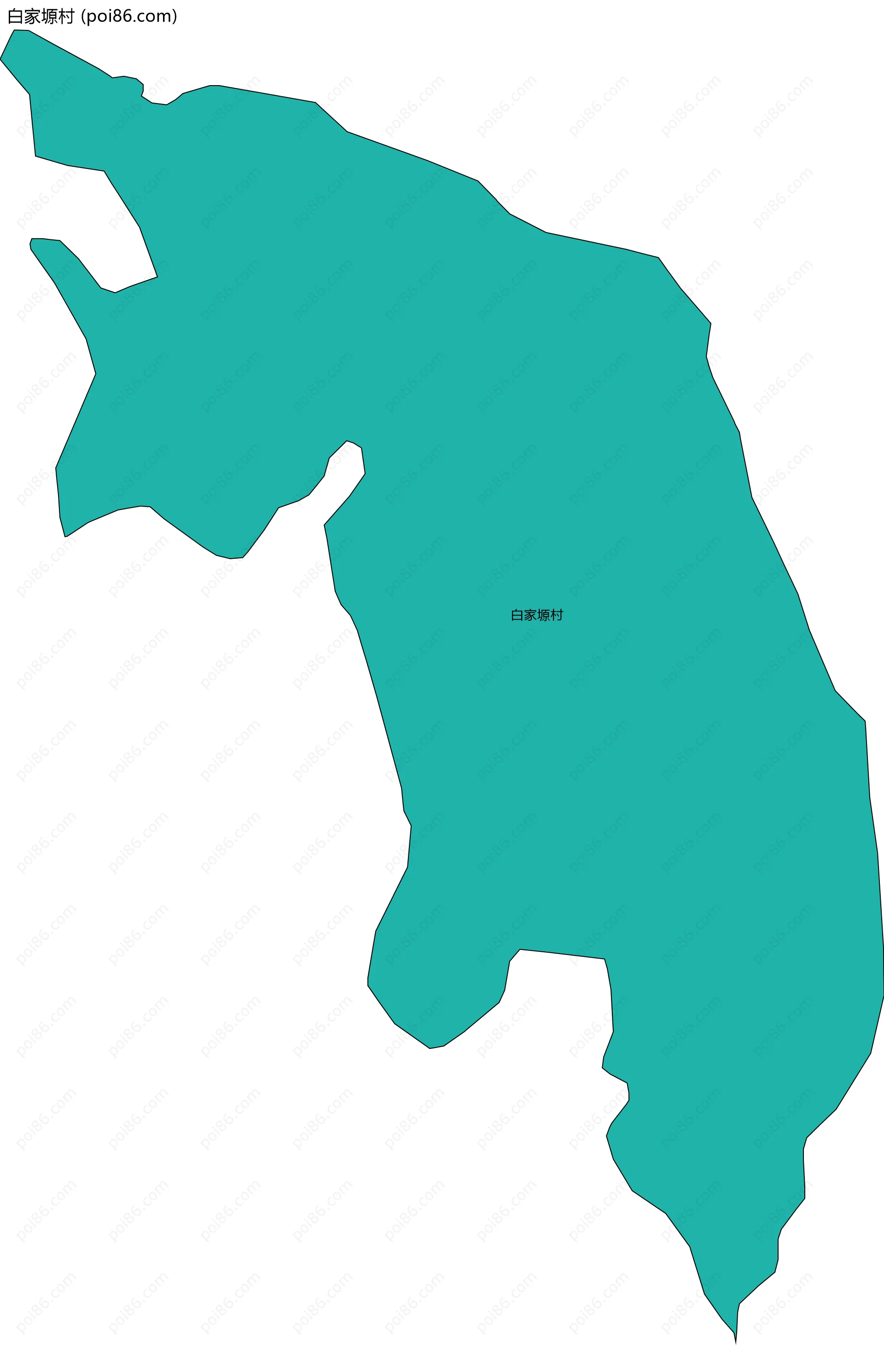 白家塬村边界地图