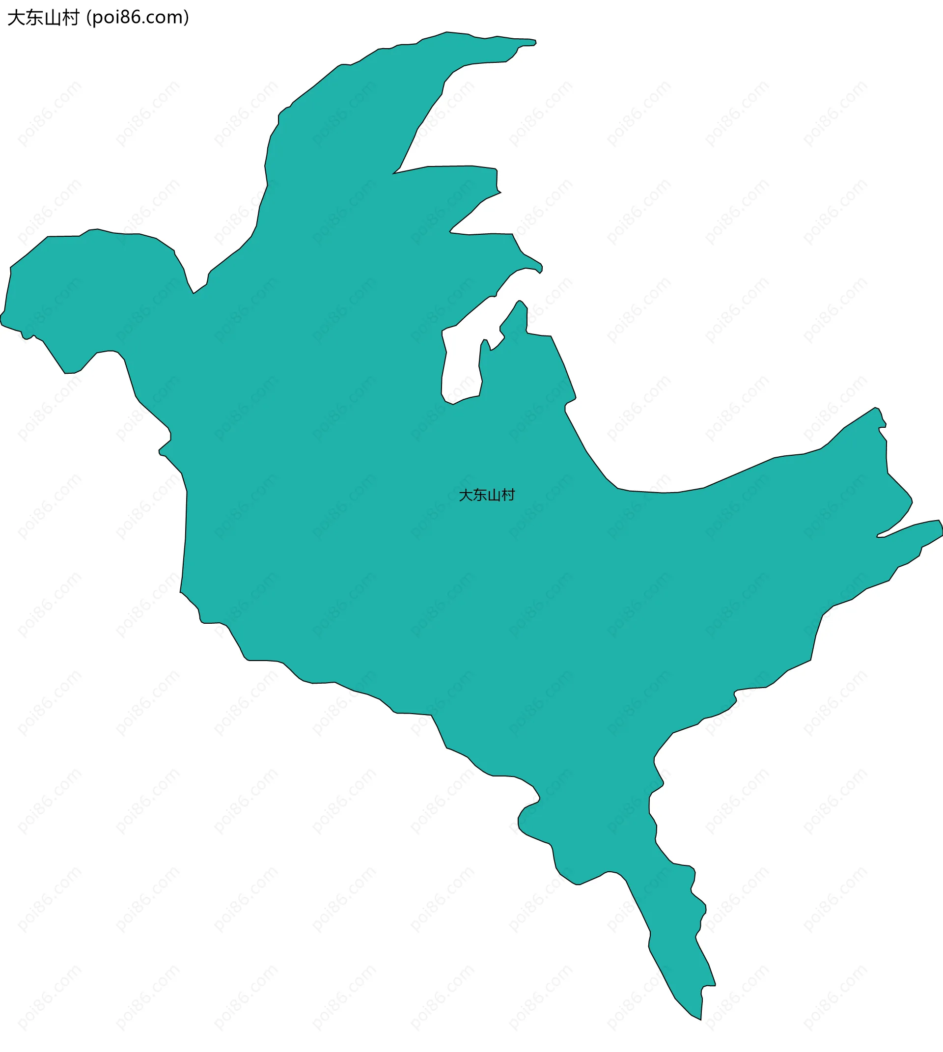 大东山村边界地图