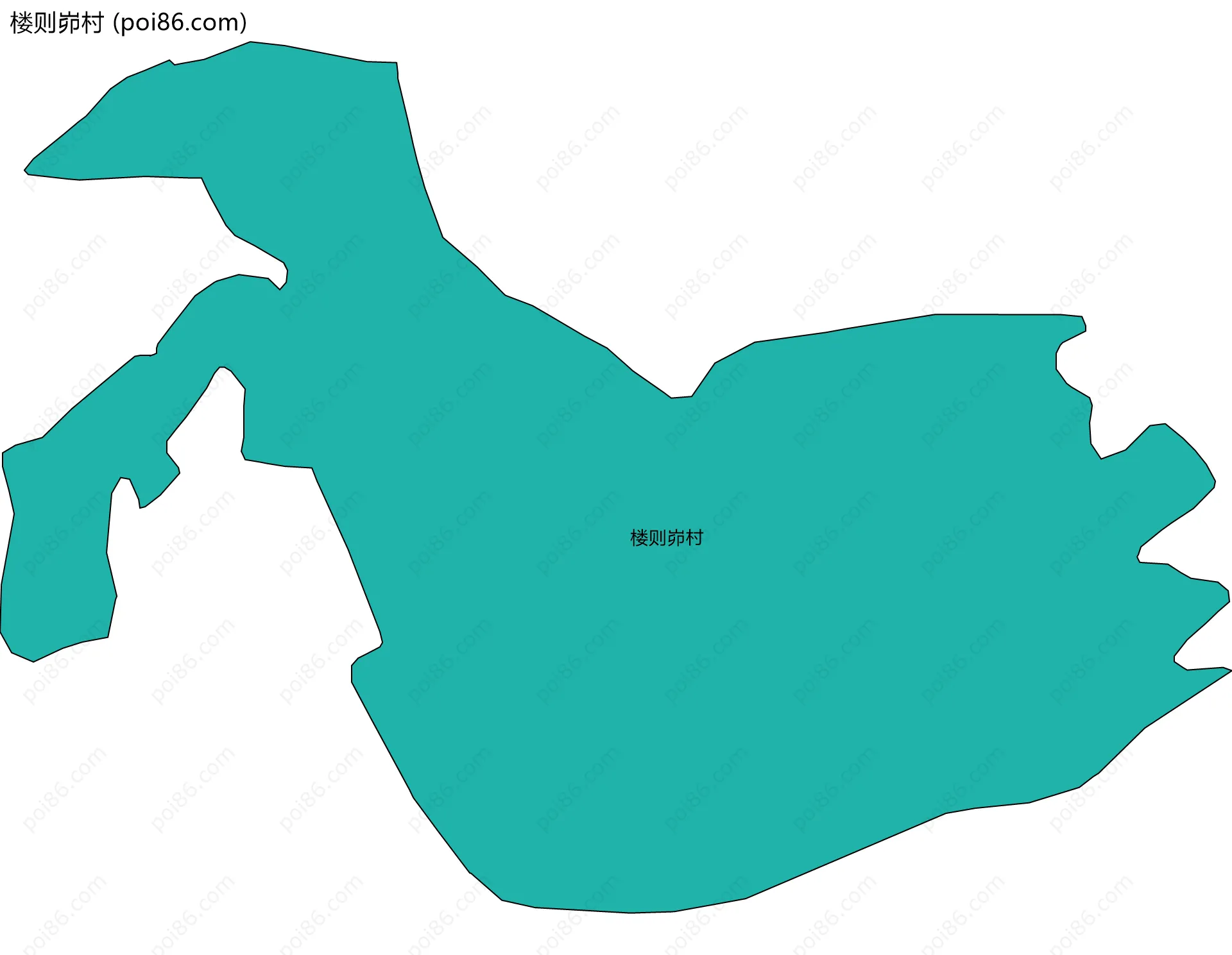 楼则峁村边界地图