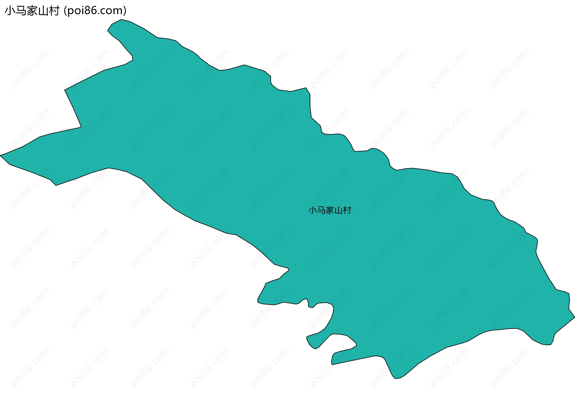 小马家山村边界地图