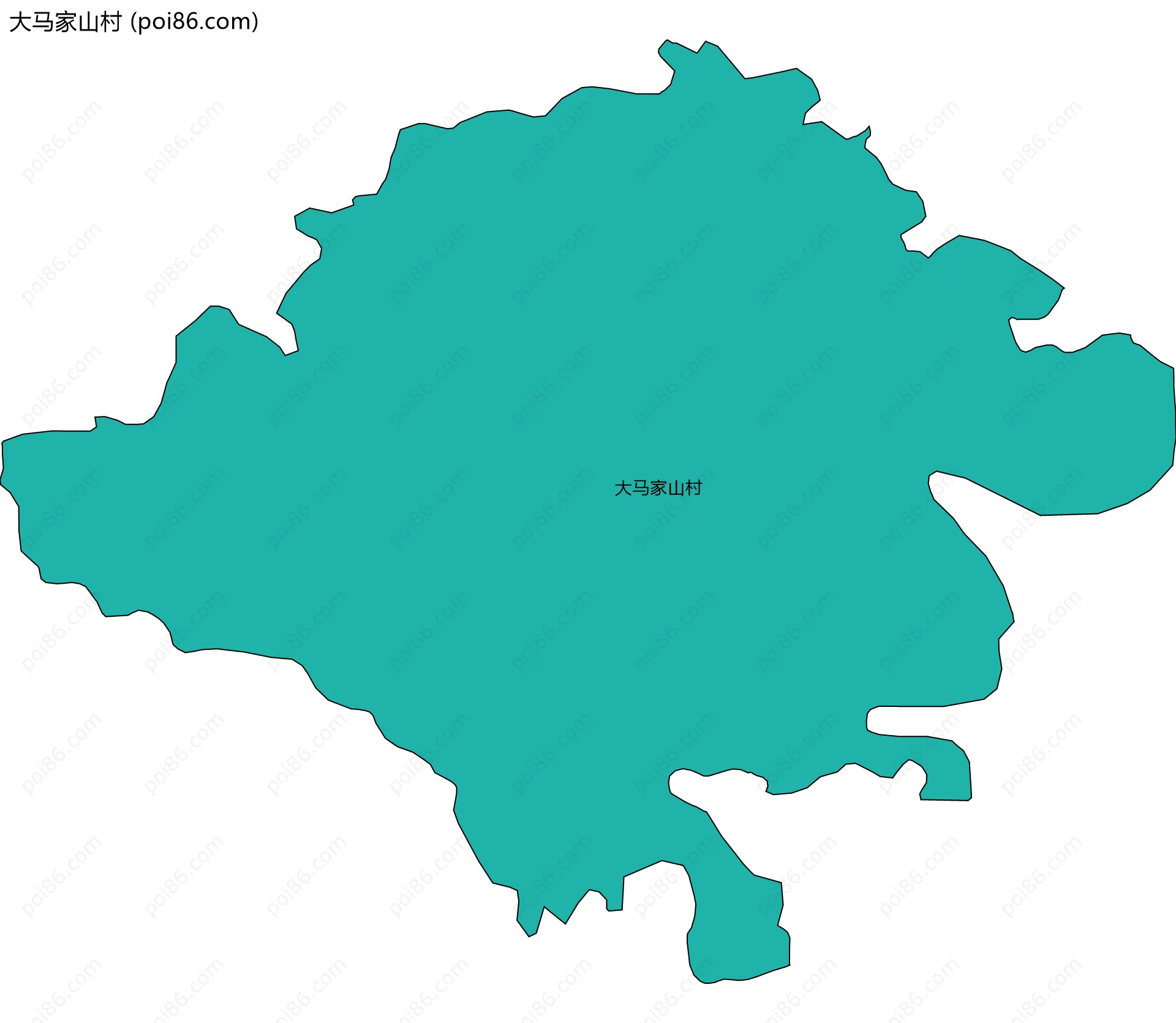 大马家山村边界地图