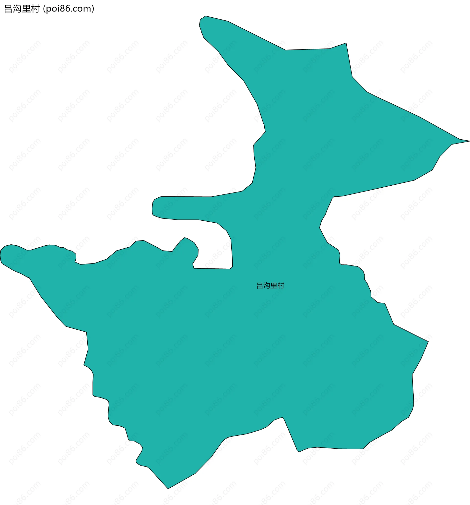 吕沟里村边界地图