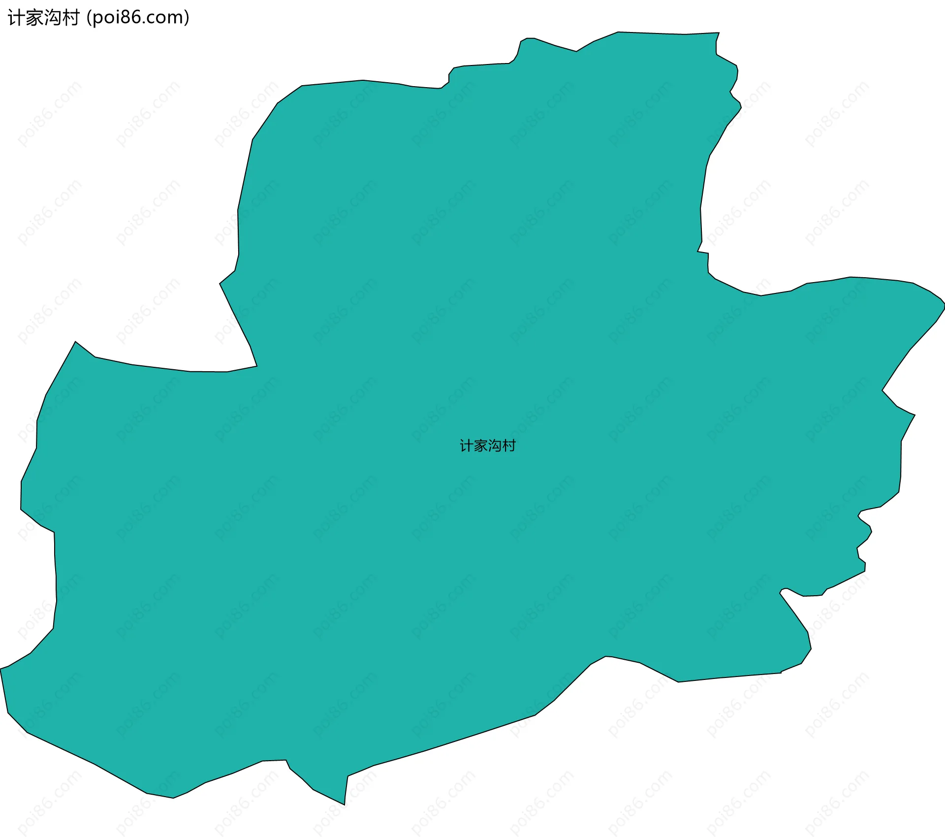 计家沟村边界地图